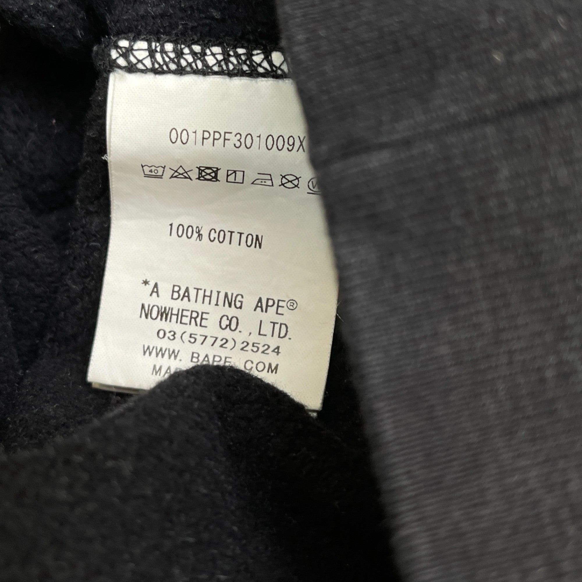 Men's Logo Print Hoodie Black Size M