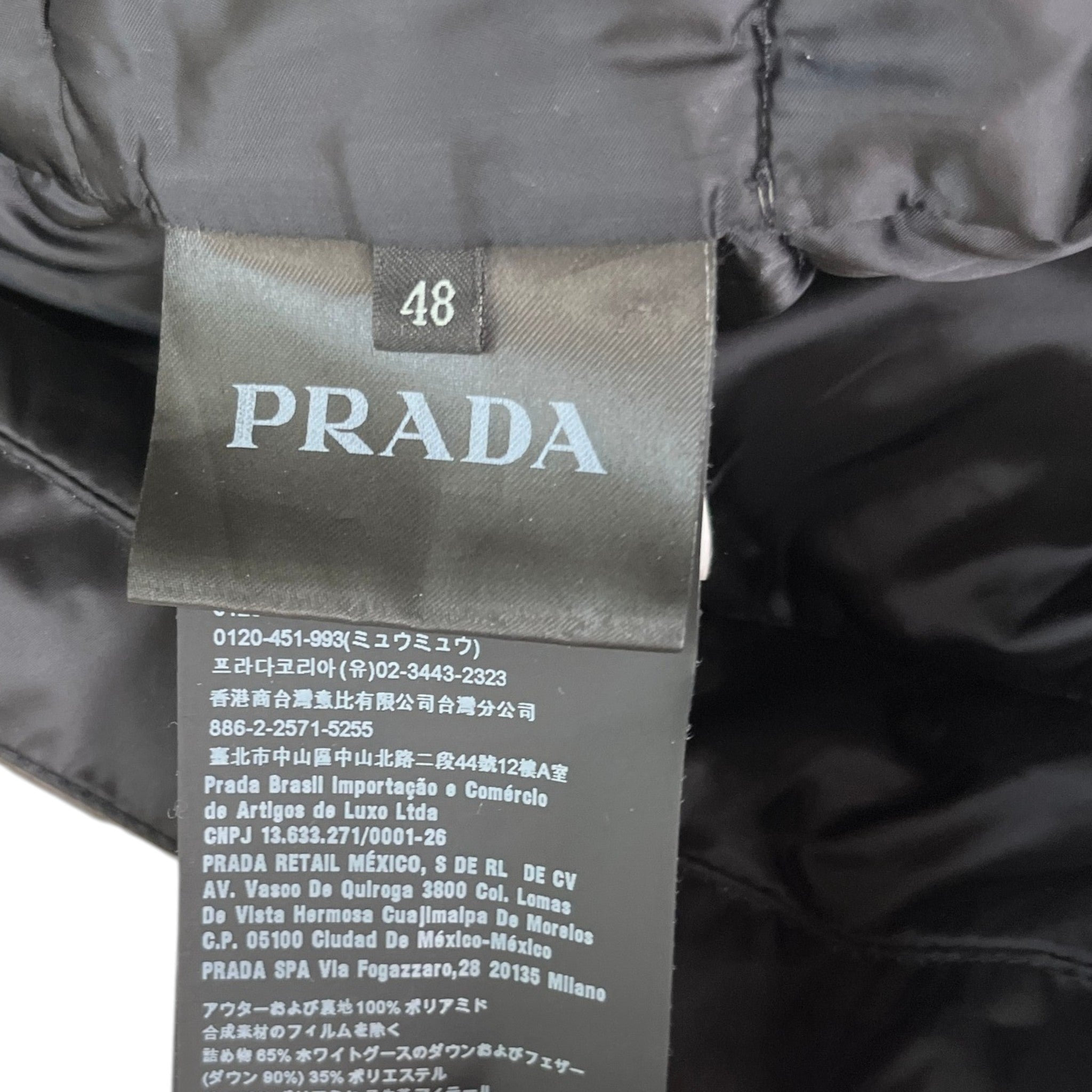 Men's Plaque Logo Down Jacket Black Size IT 48 / M