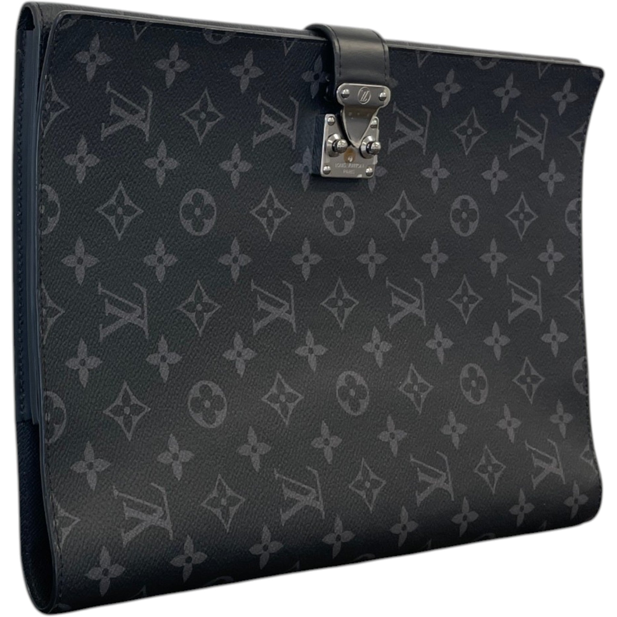 Men's Monogram Eclipse Porte Documents Frank Gm Laptop Casen Pouch Black