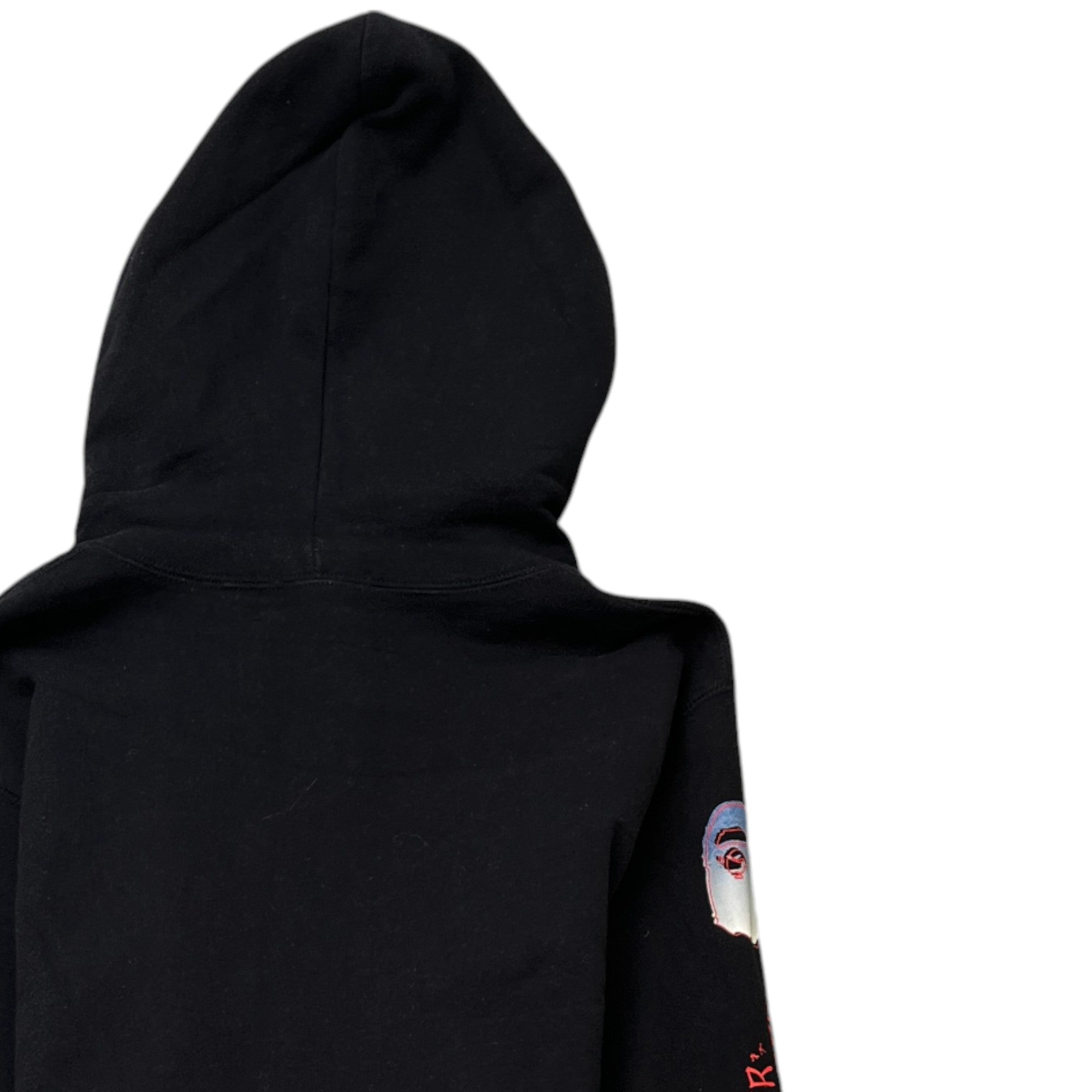 Men's Logo Print Hoodie Black Size M