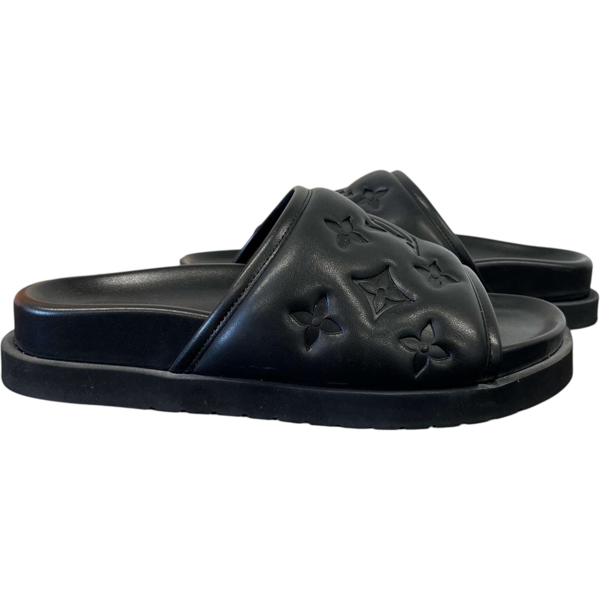Men's Monogram Waterfront Slides Black Size EU 40 / UK 6