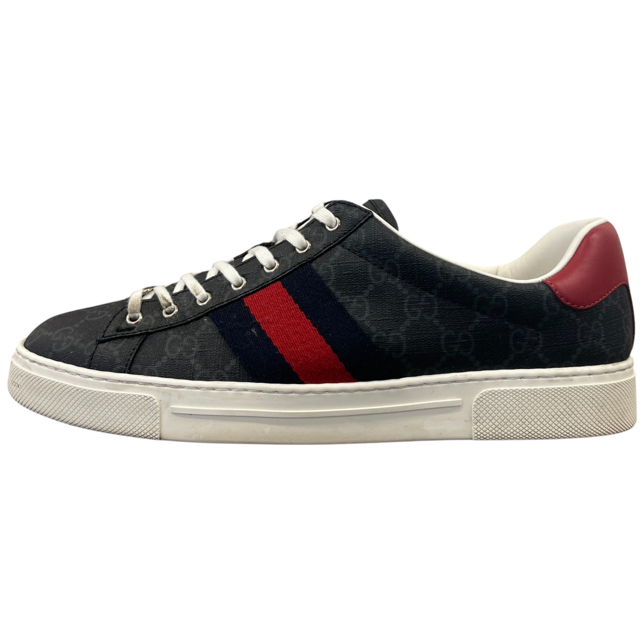 Men's Ace Stripe Low Trainers Black Size EU 43 / UK 9