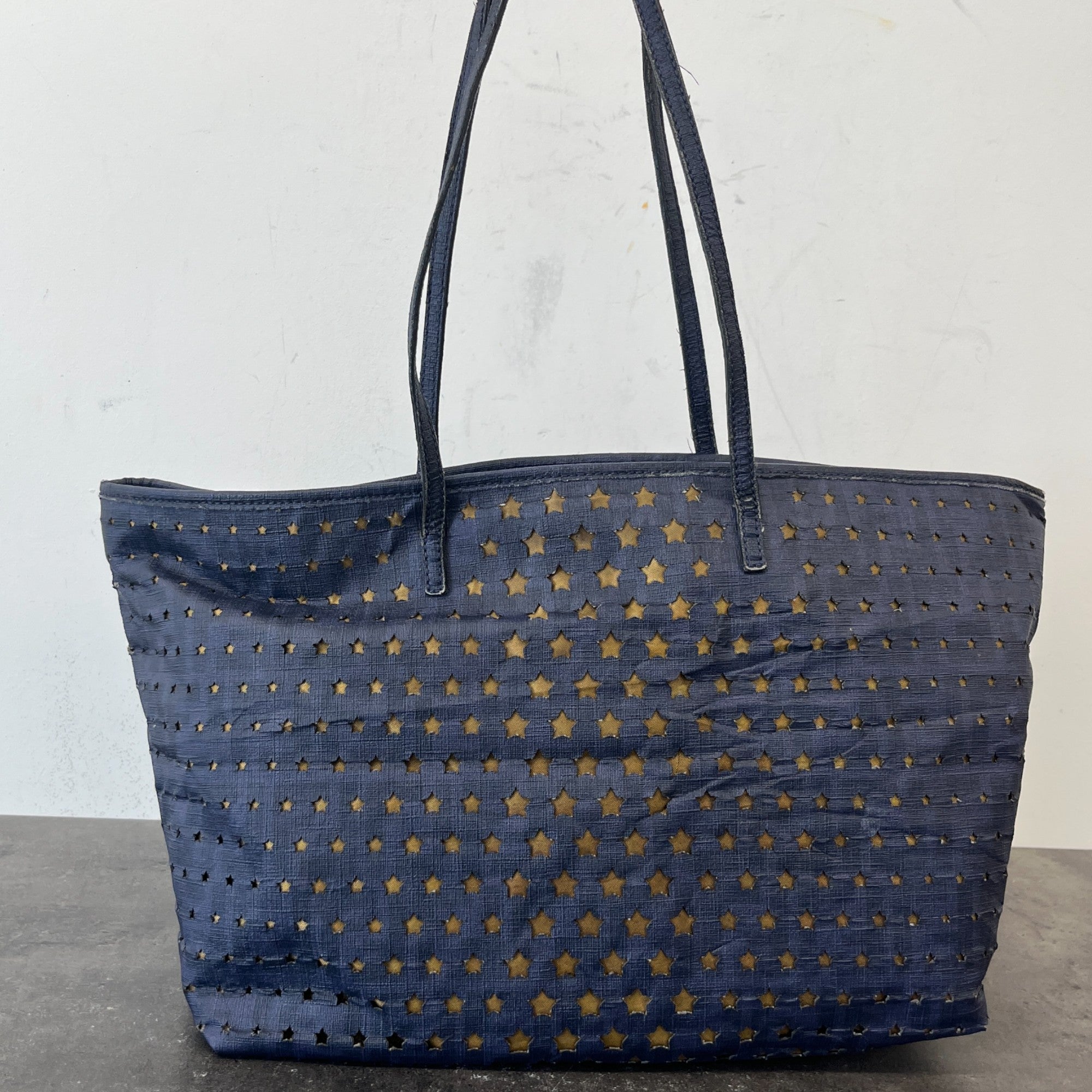Women's Star Cut-Out Tote Bag Navy