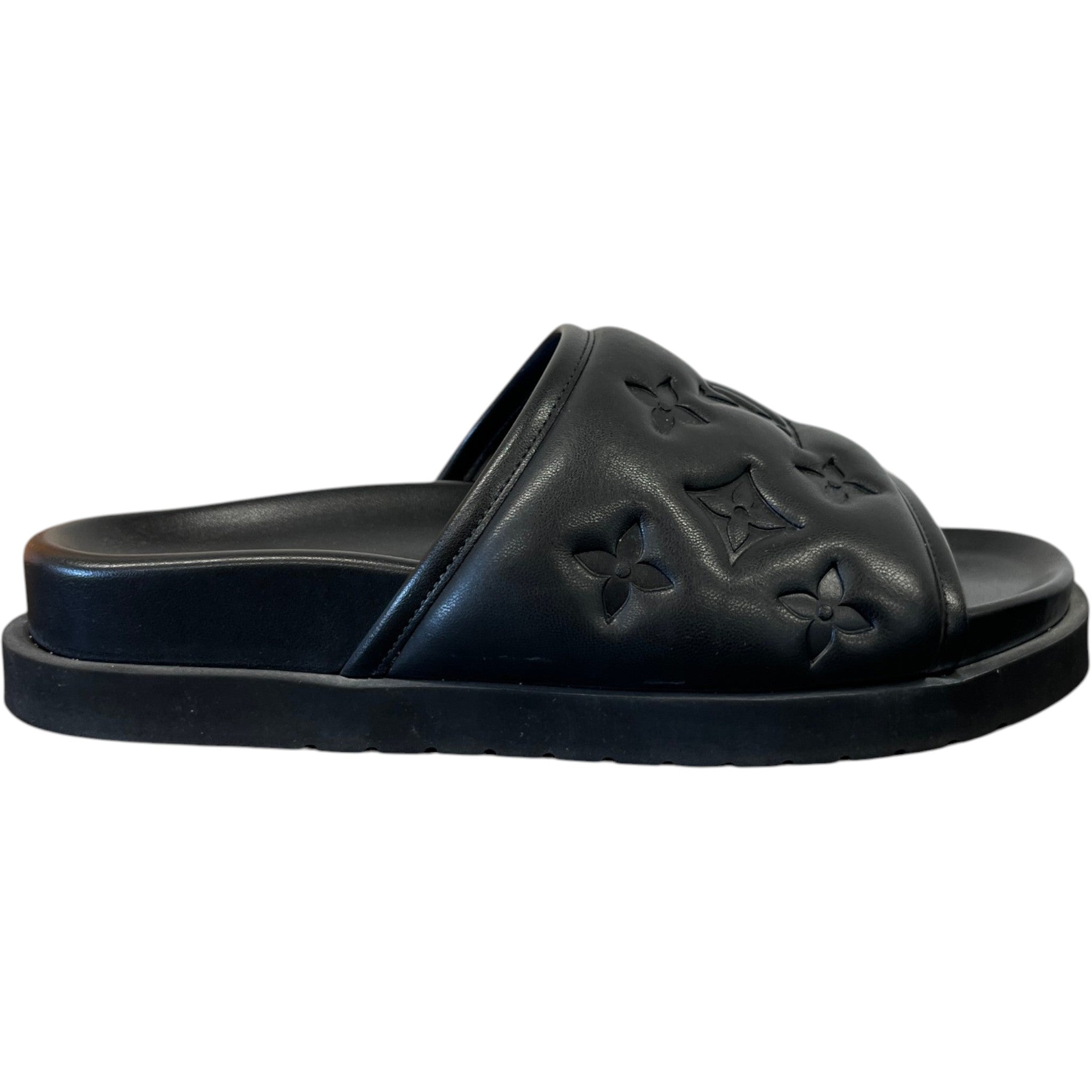 Men's Monogram Waterfront Slides Black Size EU 40 / UK 6