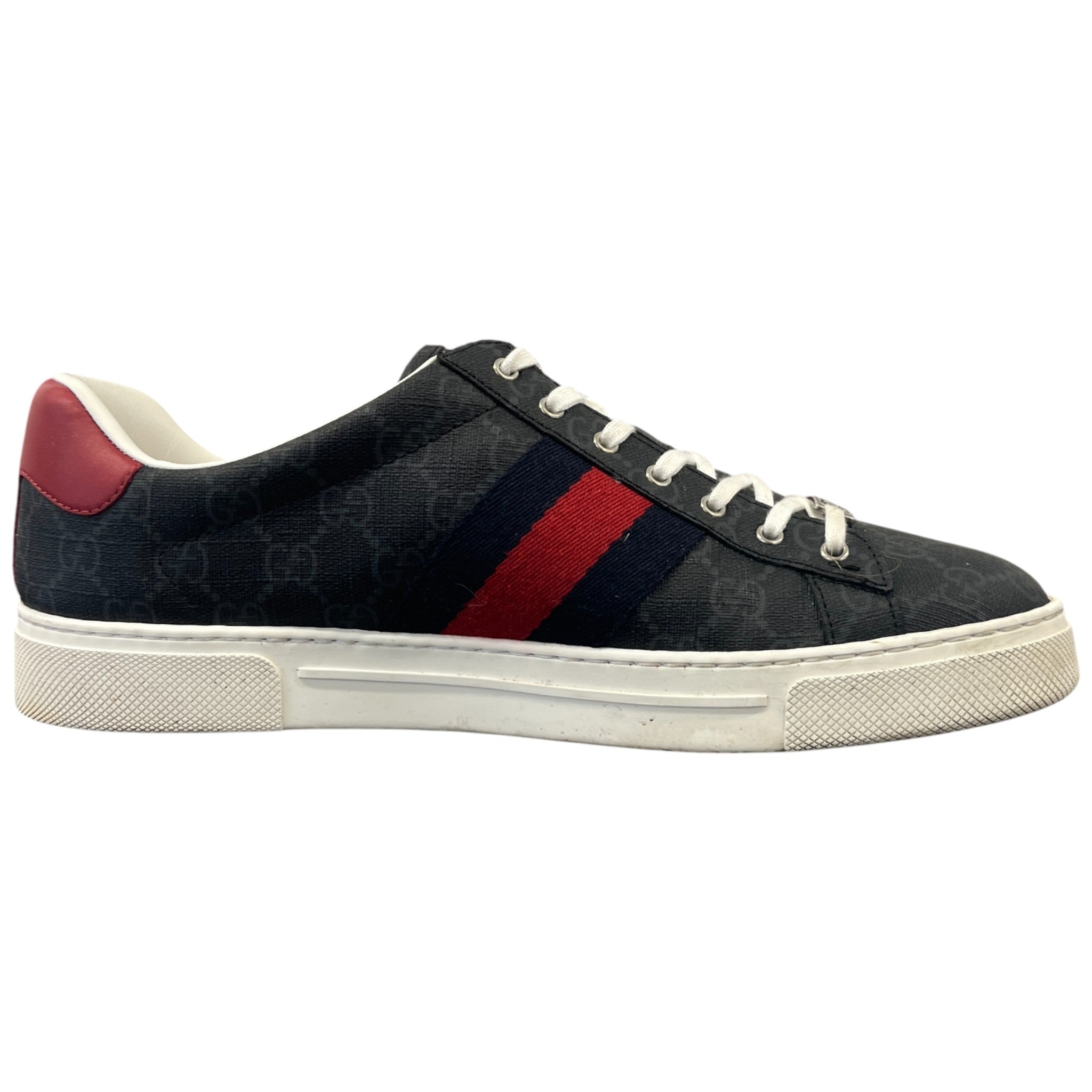 Men's Ace Stripe Low Trainers Black Size EU 43 / UK 9