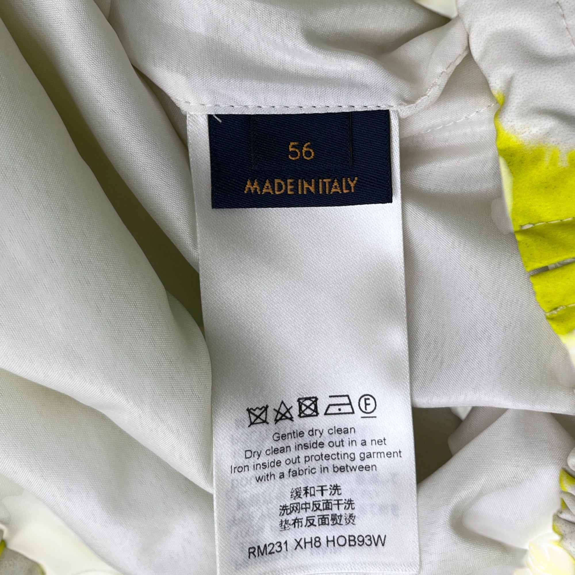 Men's Monogram Shibori Windbreaker Yellow Size IT 56 / XXXL