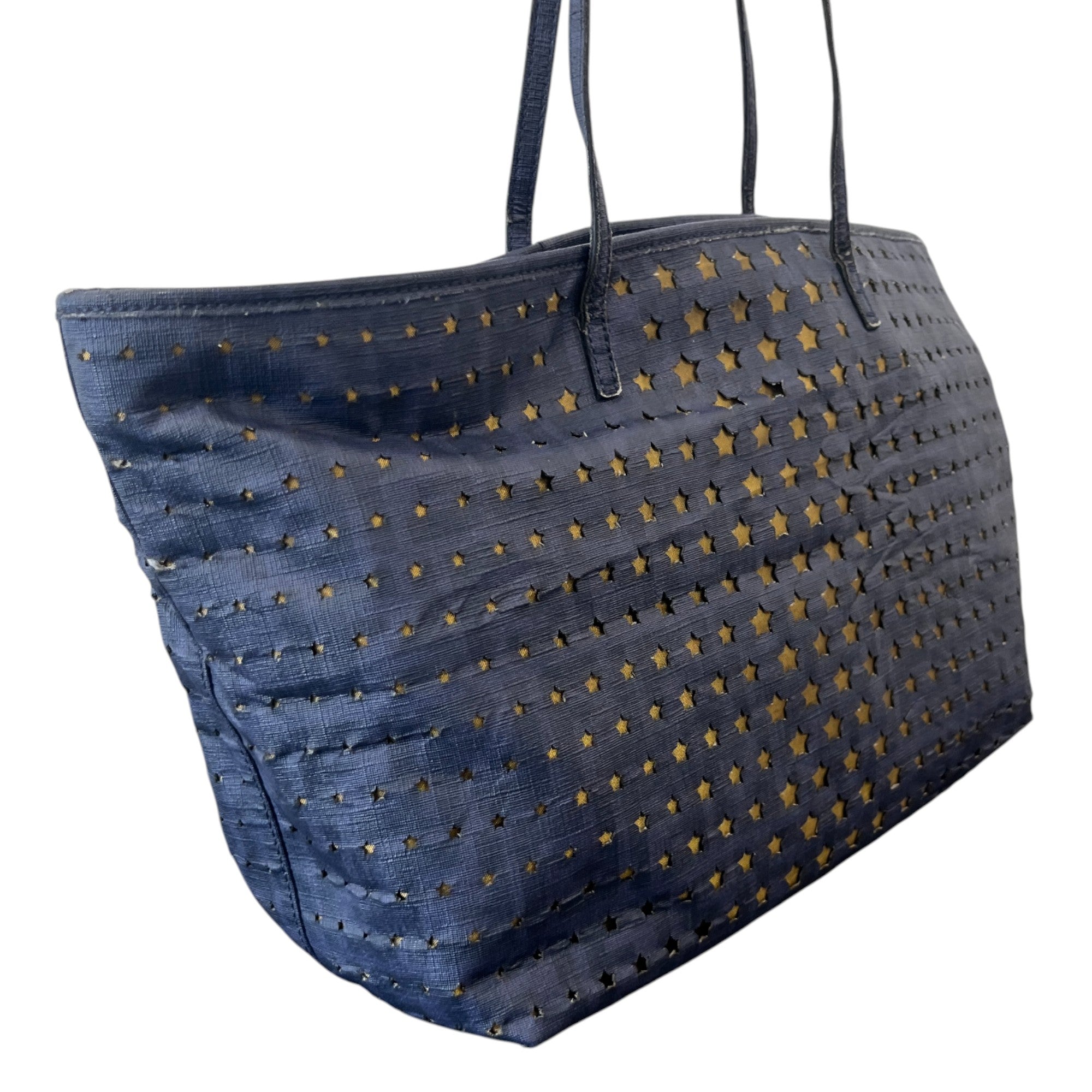 Women's Star Cut-Out Tote Bag Navy