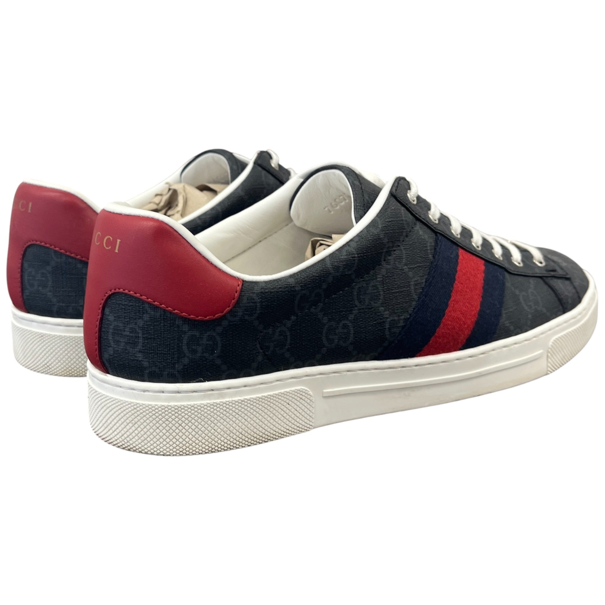 Men's Ace Stripe Low Trainers Black Size EU 43 / UK 9