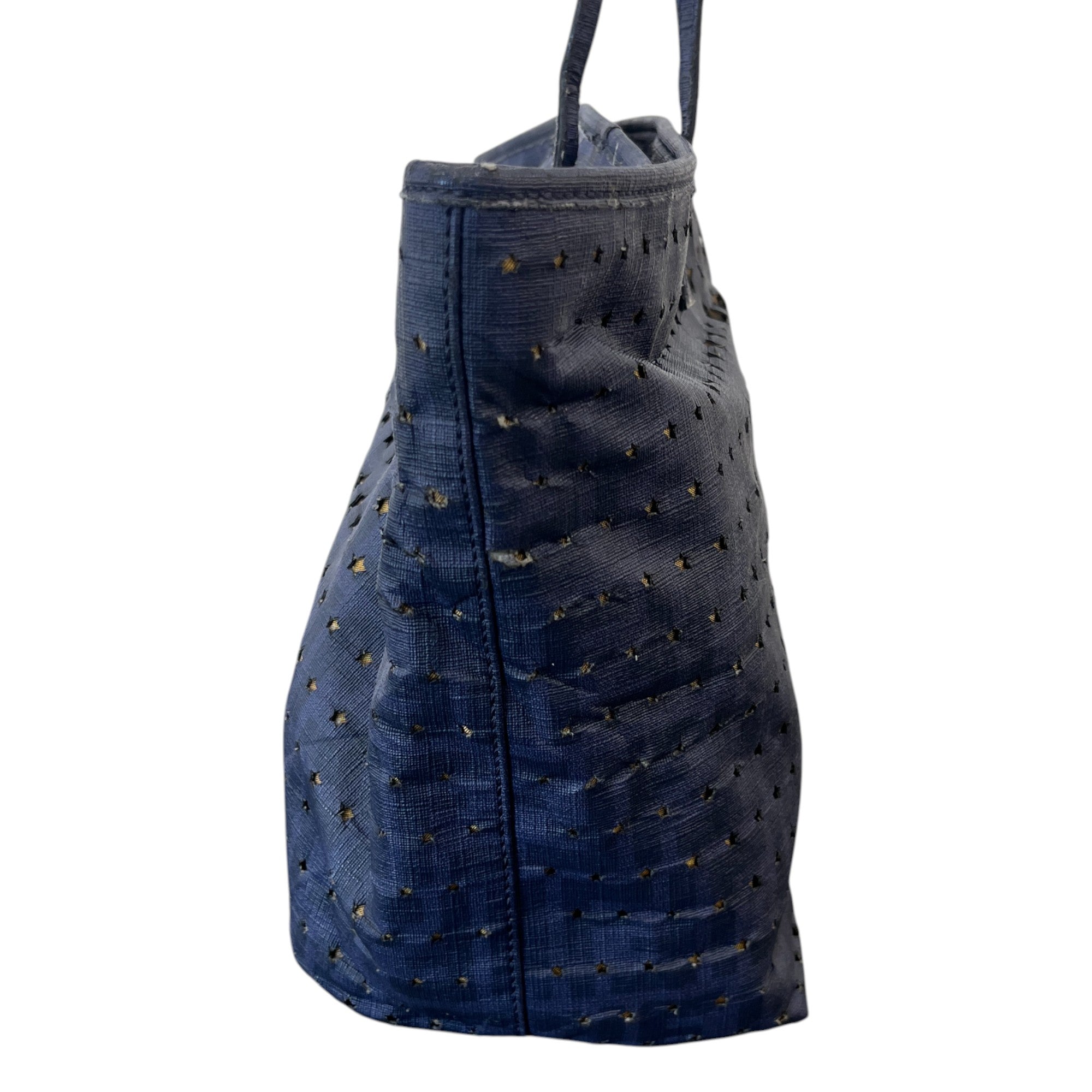 Women's Star Cut-Out Tote Bag Navy