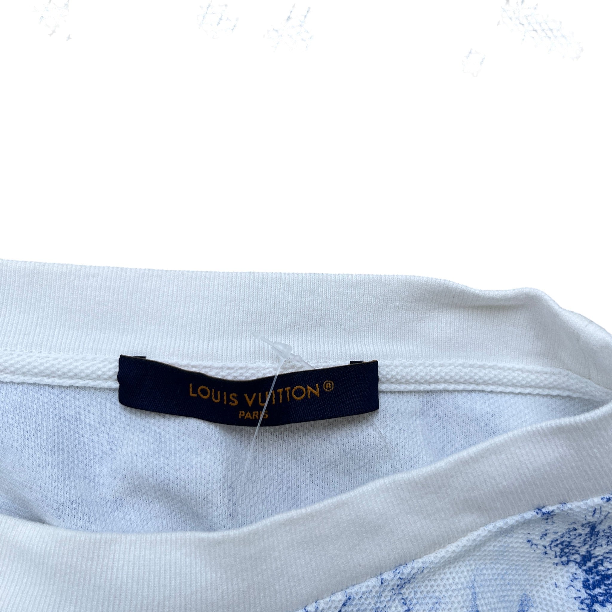 Men's Monogram Cityscape Piqué T-Shirt White Size XL