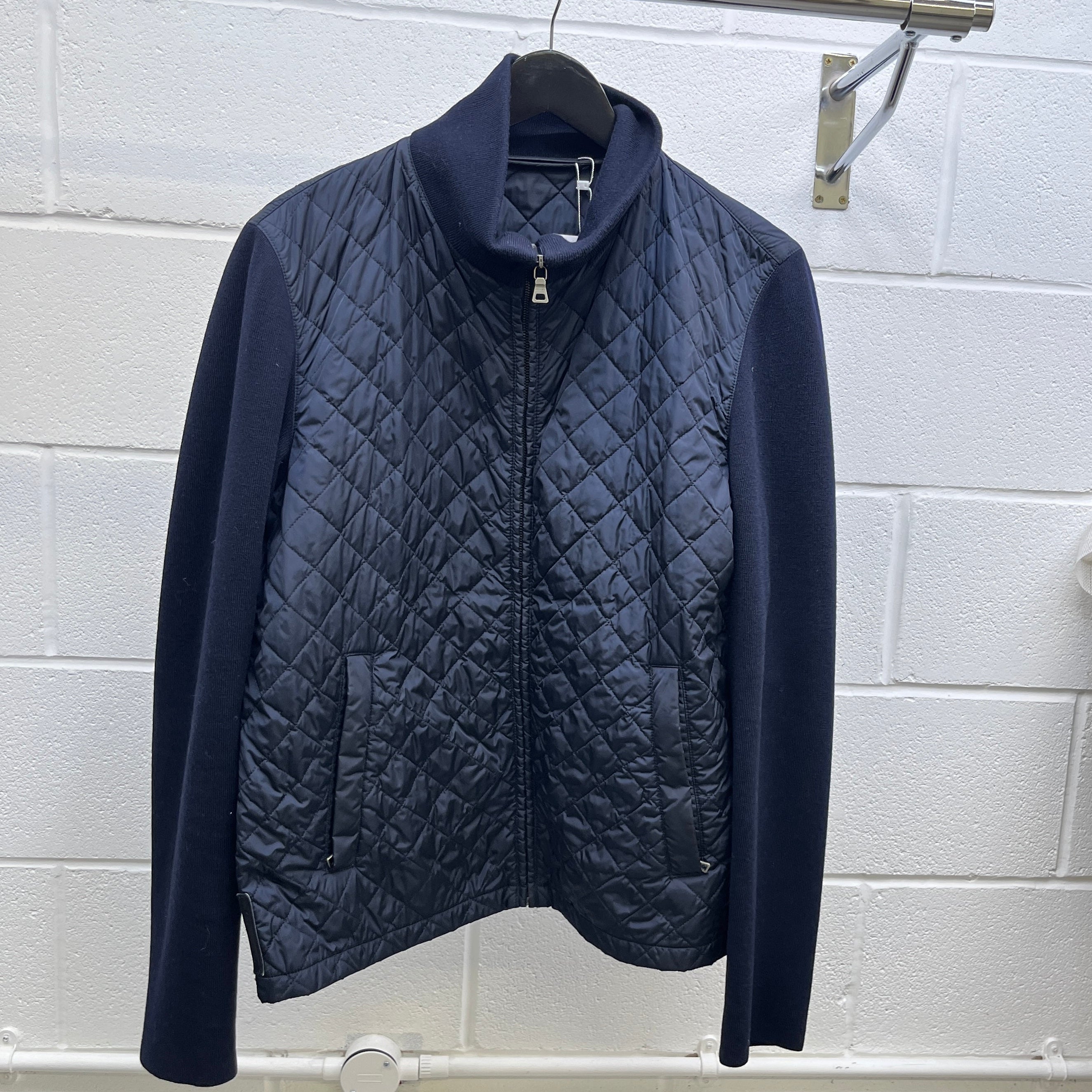 Men's Sport Quilted Jacket Navy Size IT 52 / XL