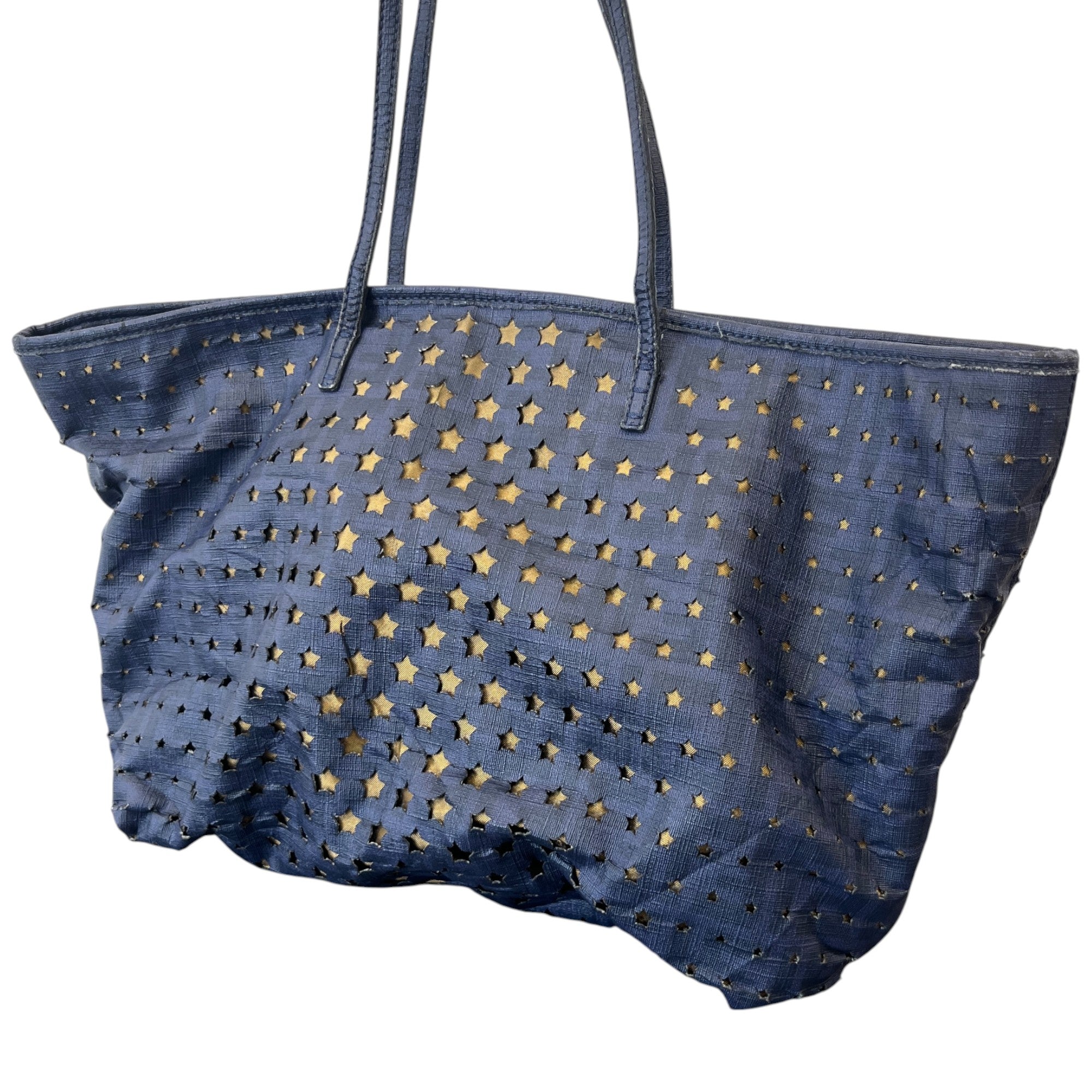 Women's Star Cut-Out Tote Bag Navy