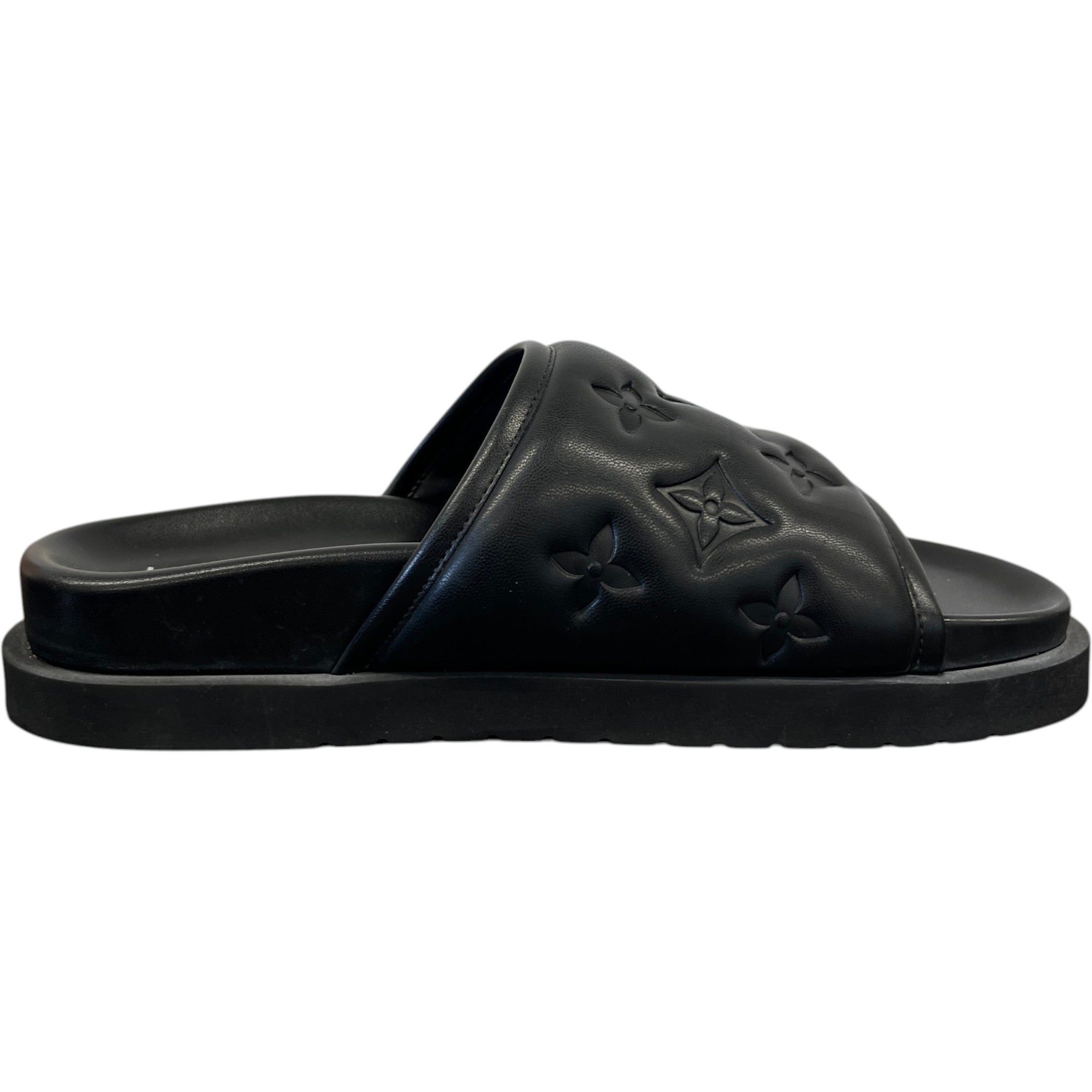 Men's Monogram Waterfront Slides Black Size EU 40 / UK 6