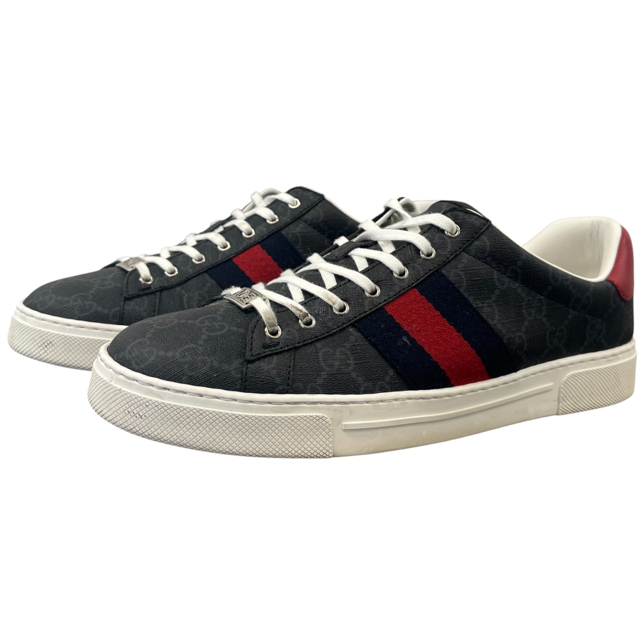 Men's Ace Stripe Low Trainers Black Size EU 43 / UK 9