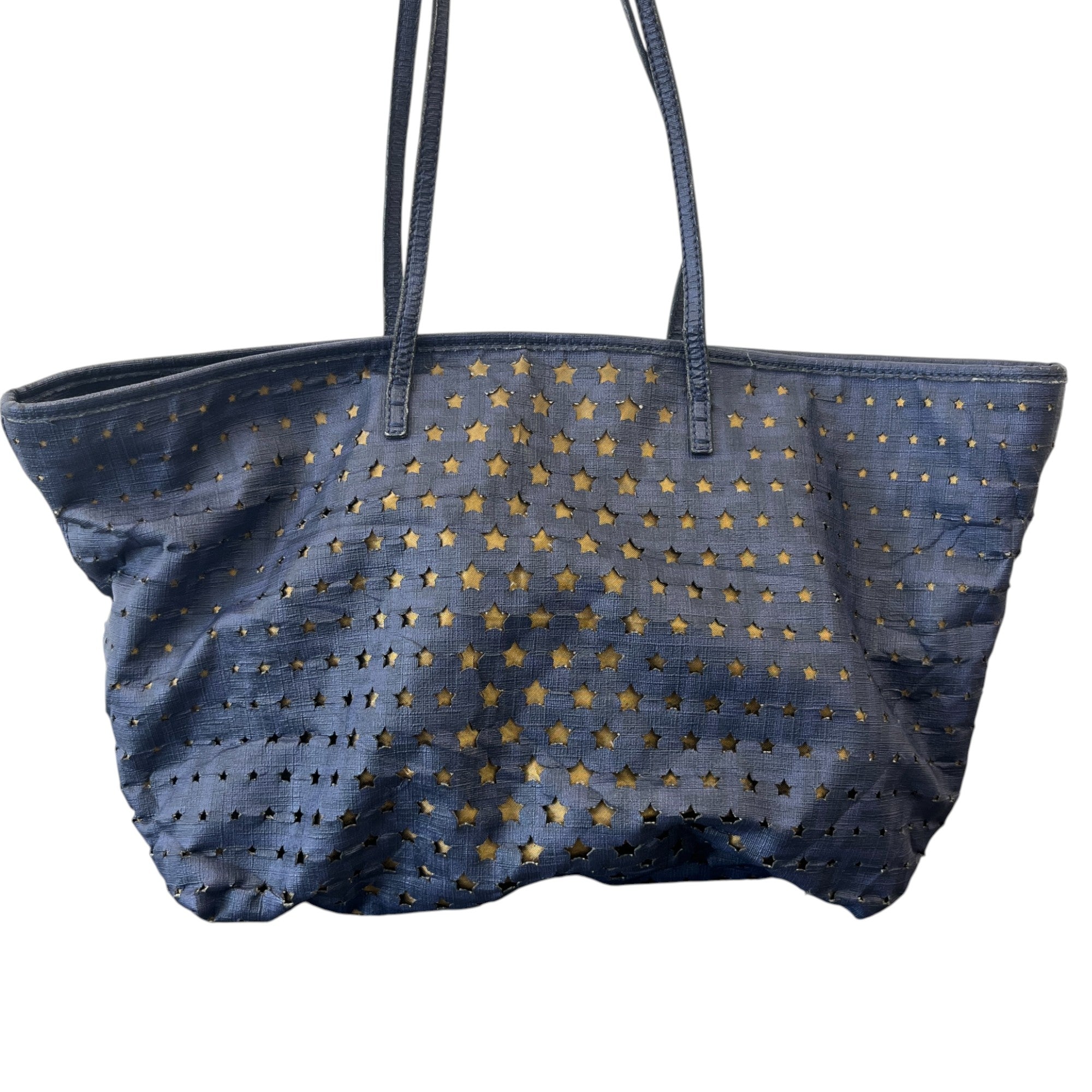 Women's Star Cut-Out Tote Bag Navy