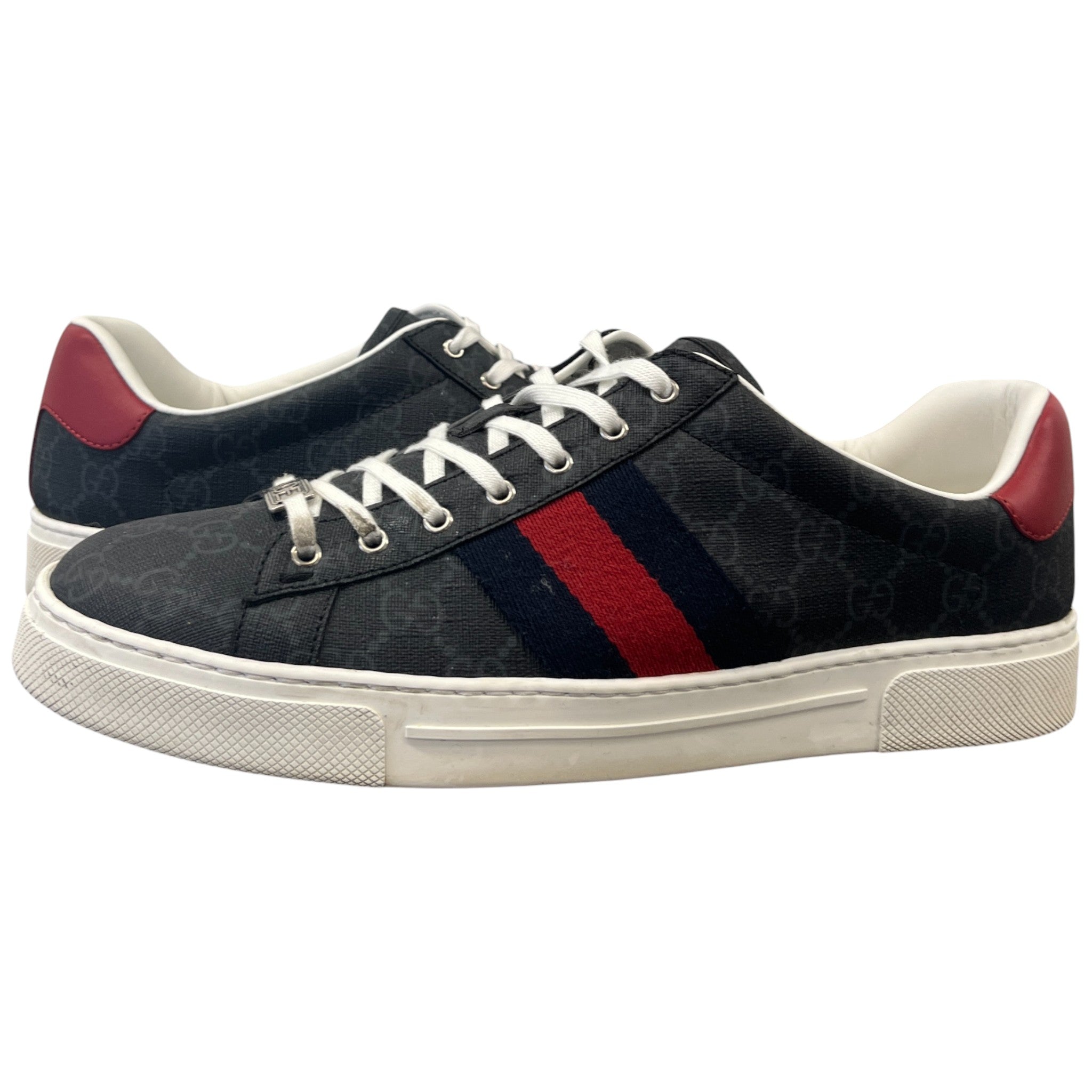 Men's Ace Stripe Low Trainers Black Size EU 43 / UK 9