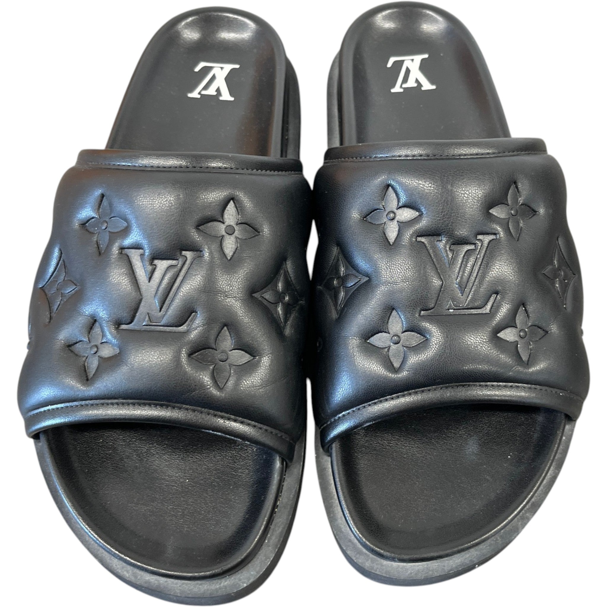 Men's Monogram Waterfront Slides Black Size EU 40 / UK 6