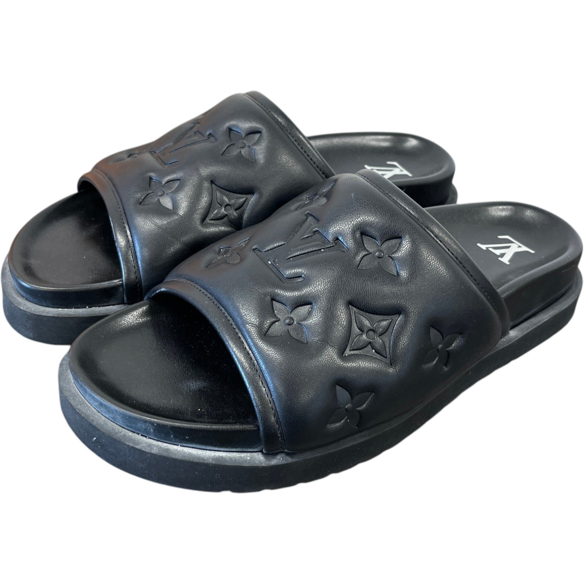 Men's Monogram Waterfront Slides Black Size EU 40 / UK 6