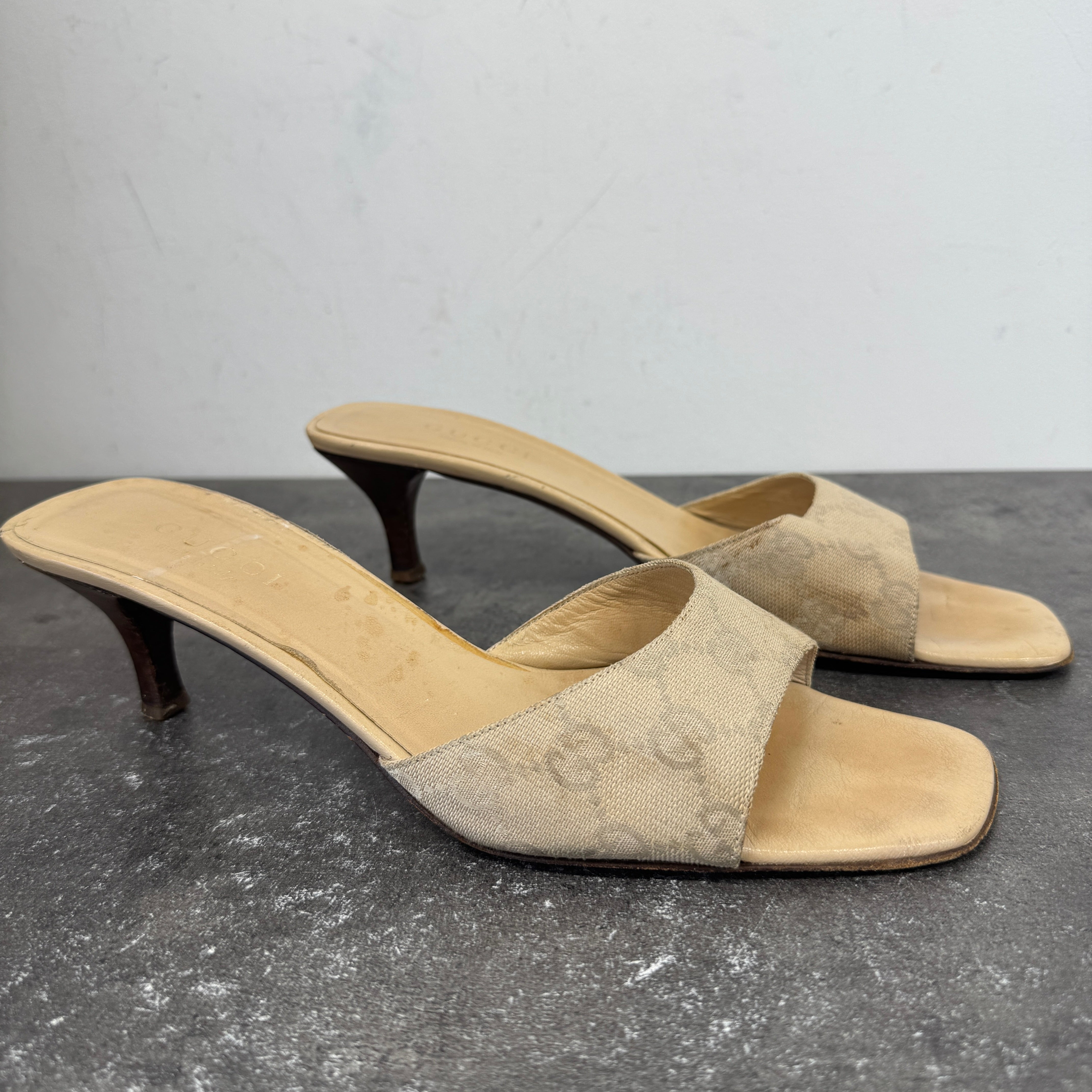 Women's Gg Supreme Heels Beige Size EU 43 / UK 10