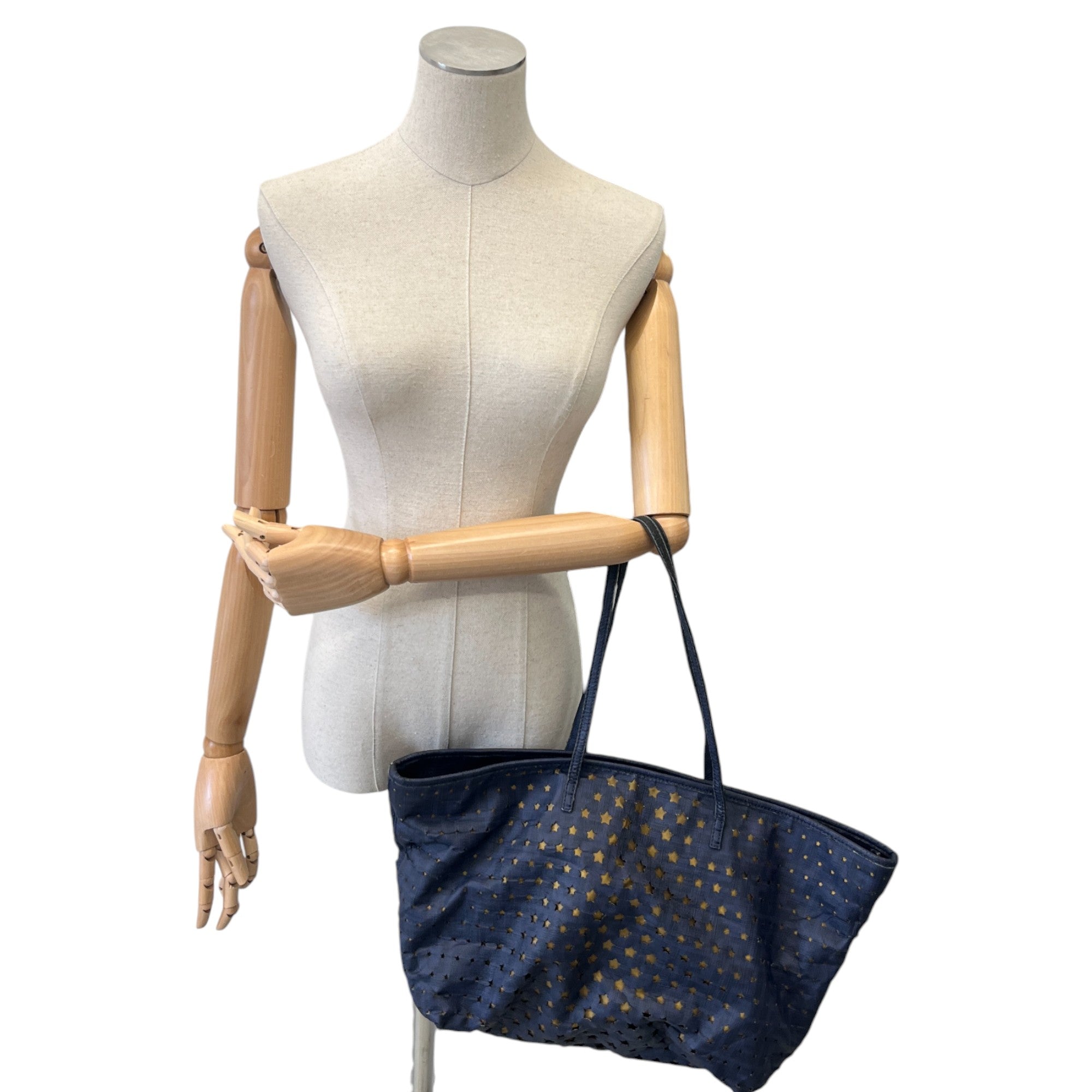 Women's Star Cut-Out Tote Bag Navy