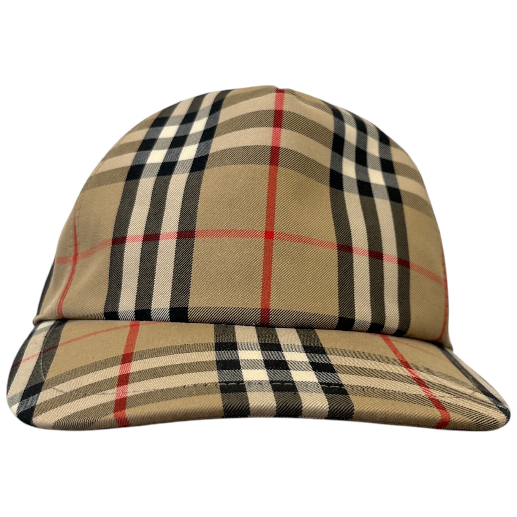 Men's Checkered Cap Beige Size M