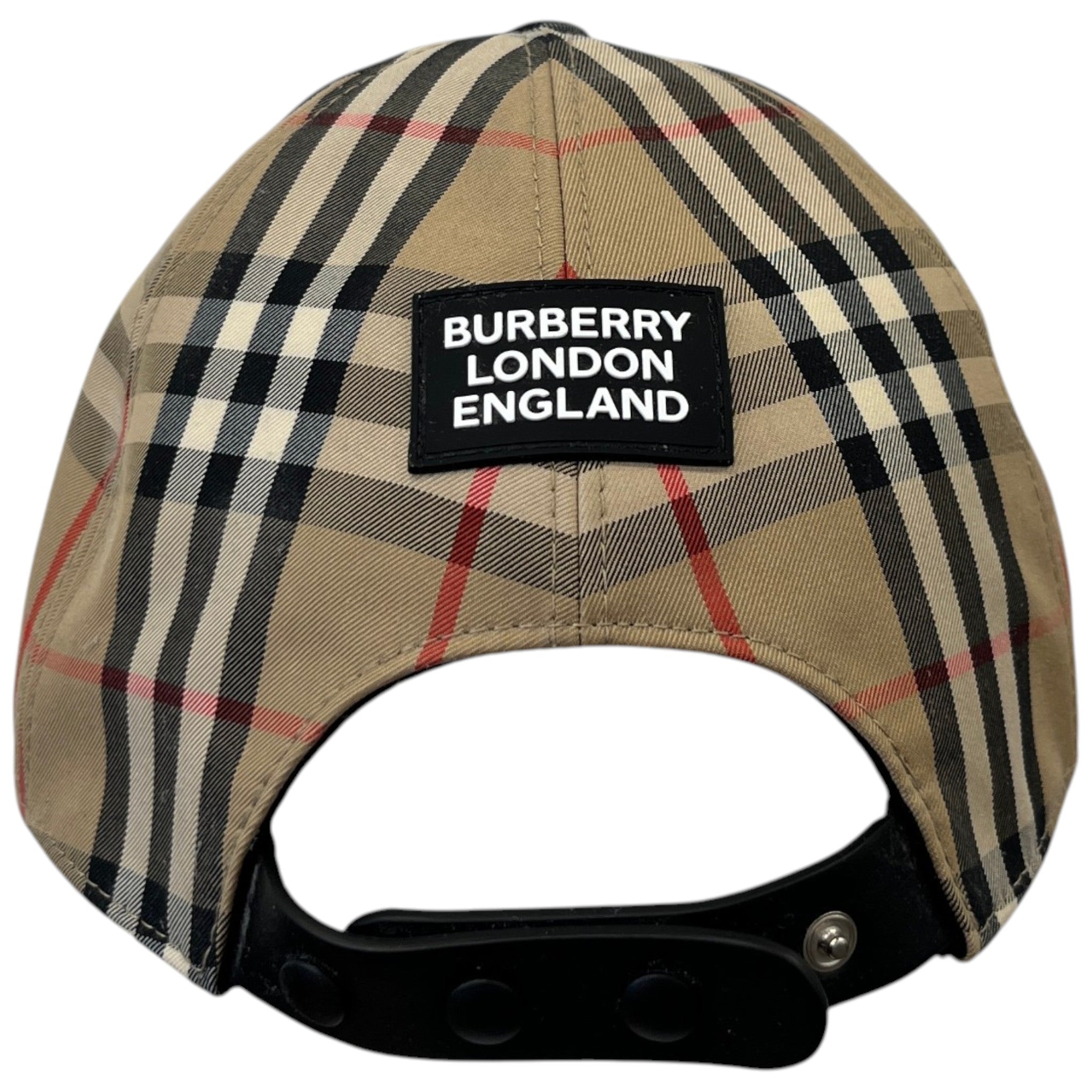 Men's Checkered Cap Beige Size M