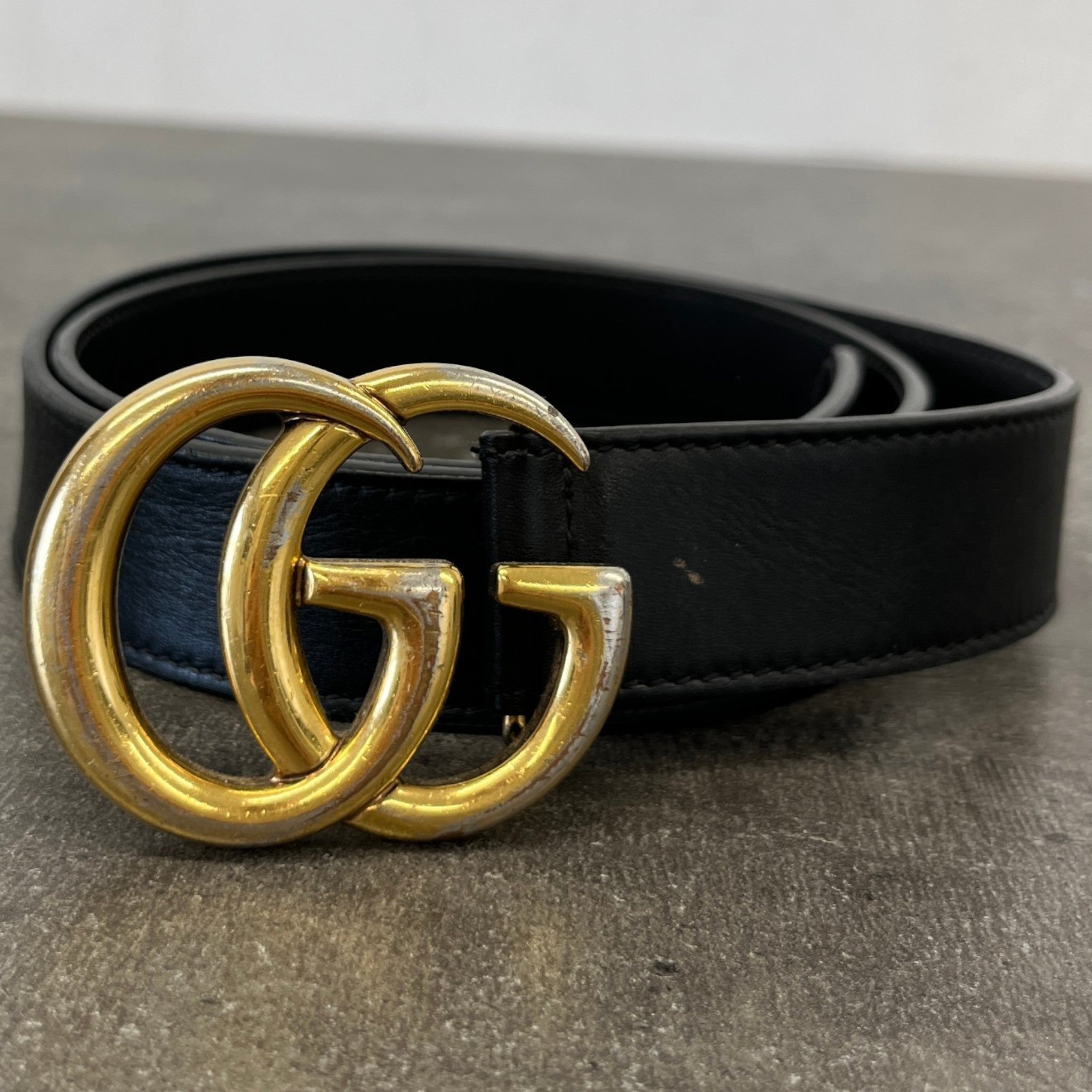 Women's Gg Marmont Belt Black Size 85CM / UK 10