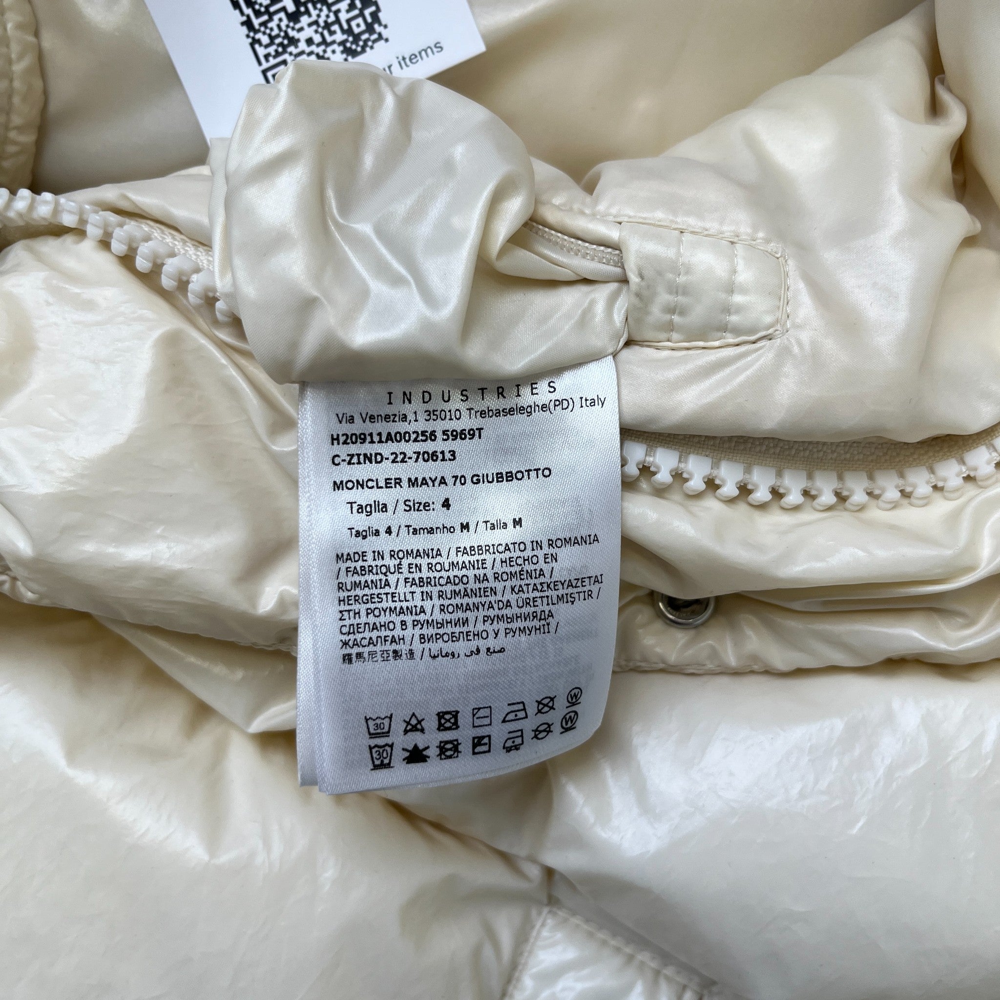 Men's Maya 70 Down Jacket Cream Size 4 / XL