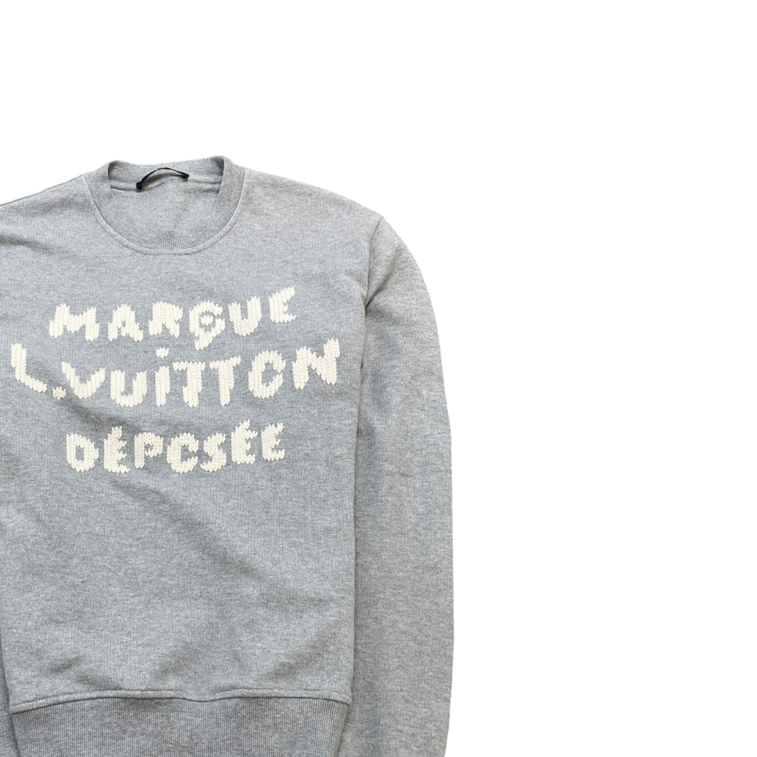 Men's Embroidered Signature Sweatshirt Grey Size L