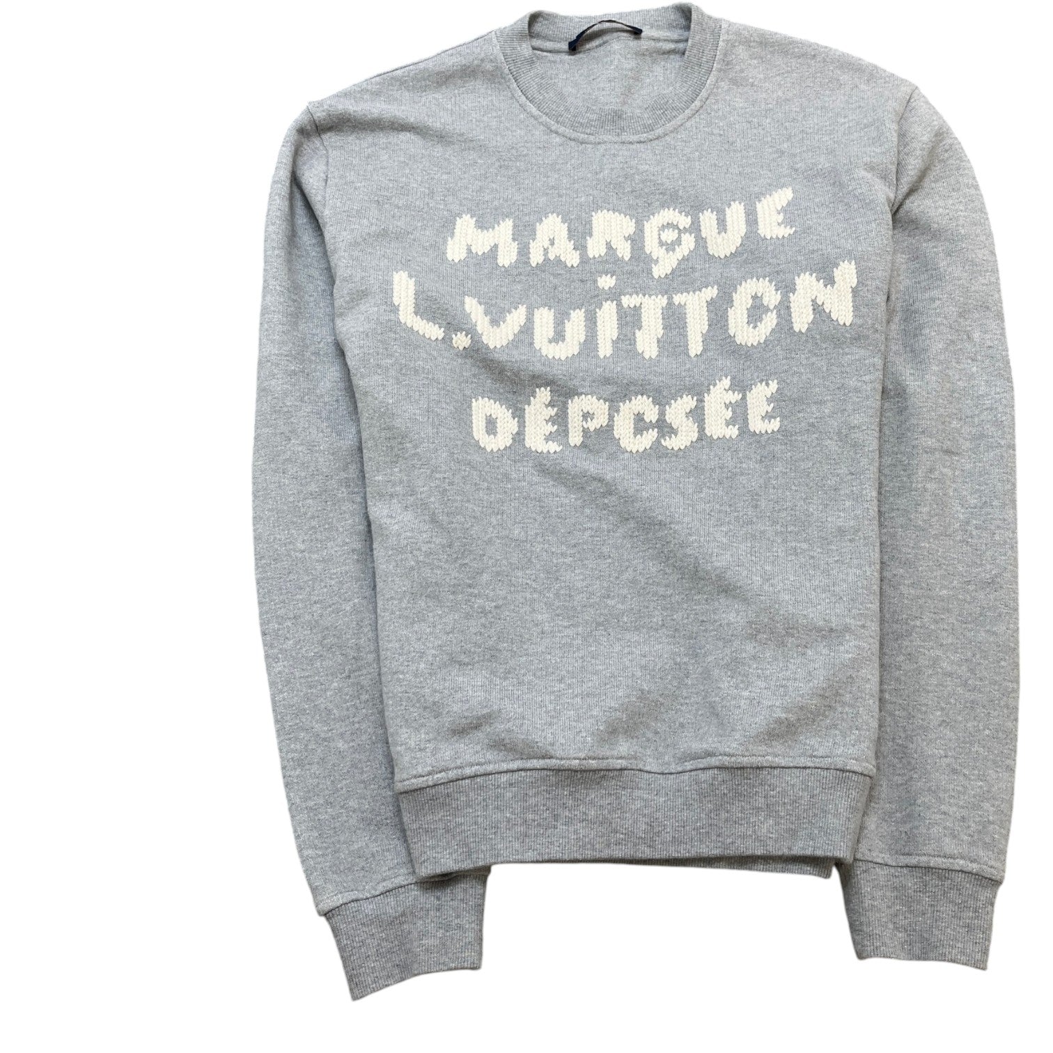 Men's Embroidered Signature Sweatshirt Grey Size L