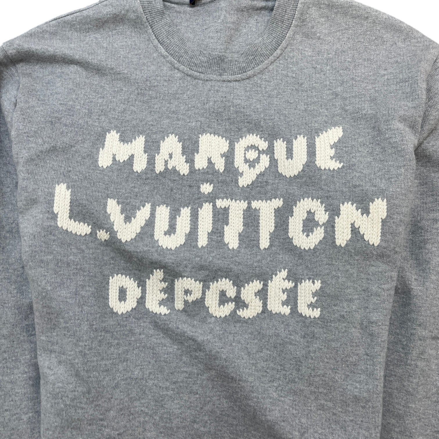 Men's Embroidered Signature Sweatshirt Grey Size L