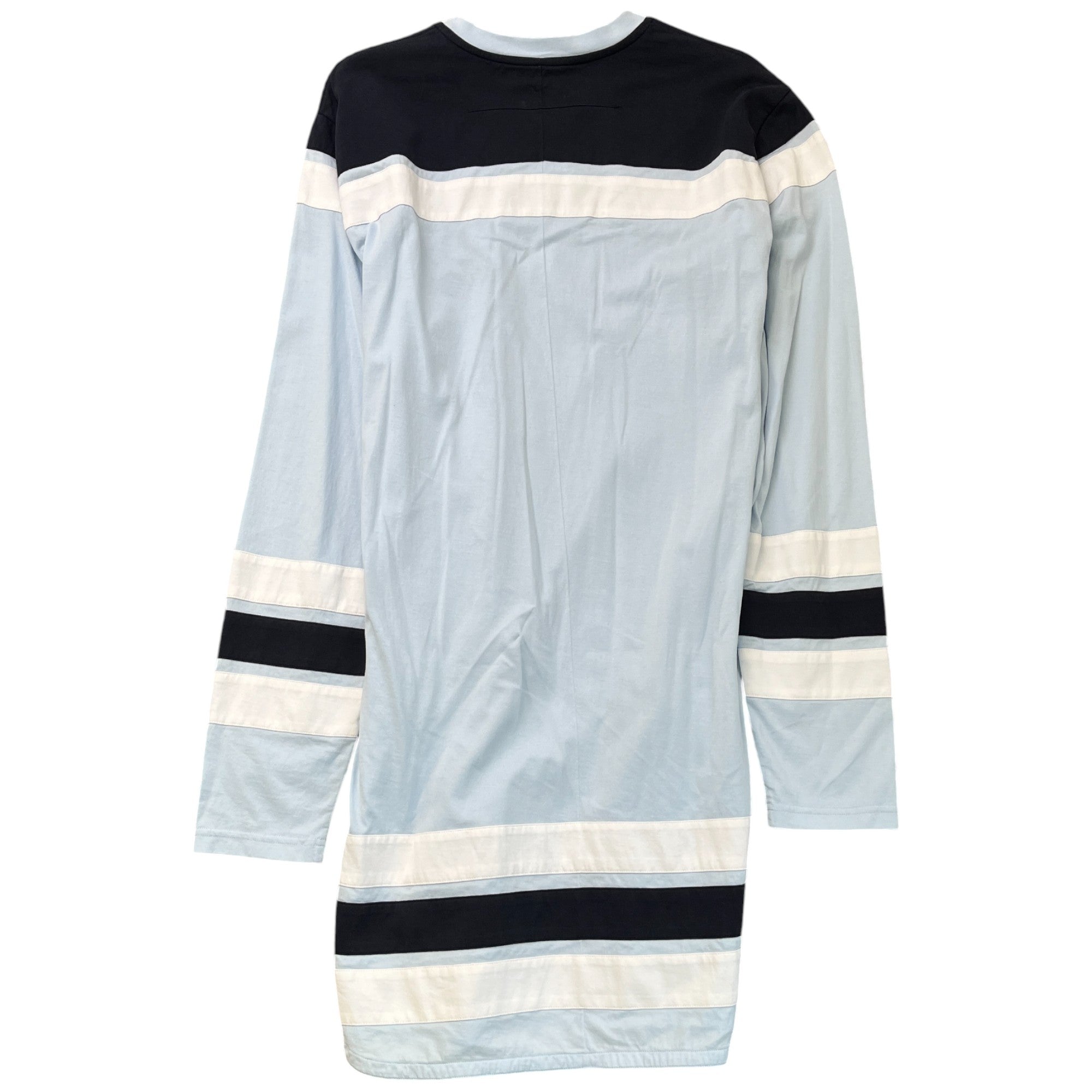 Men's Embroidered Star Long Sleeve T-Shirt Blue Size S
