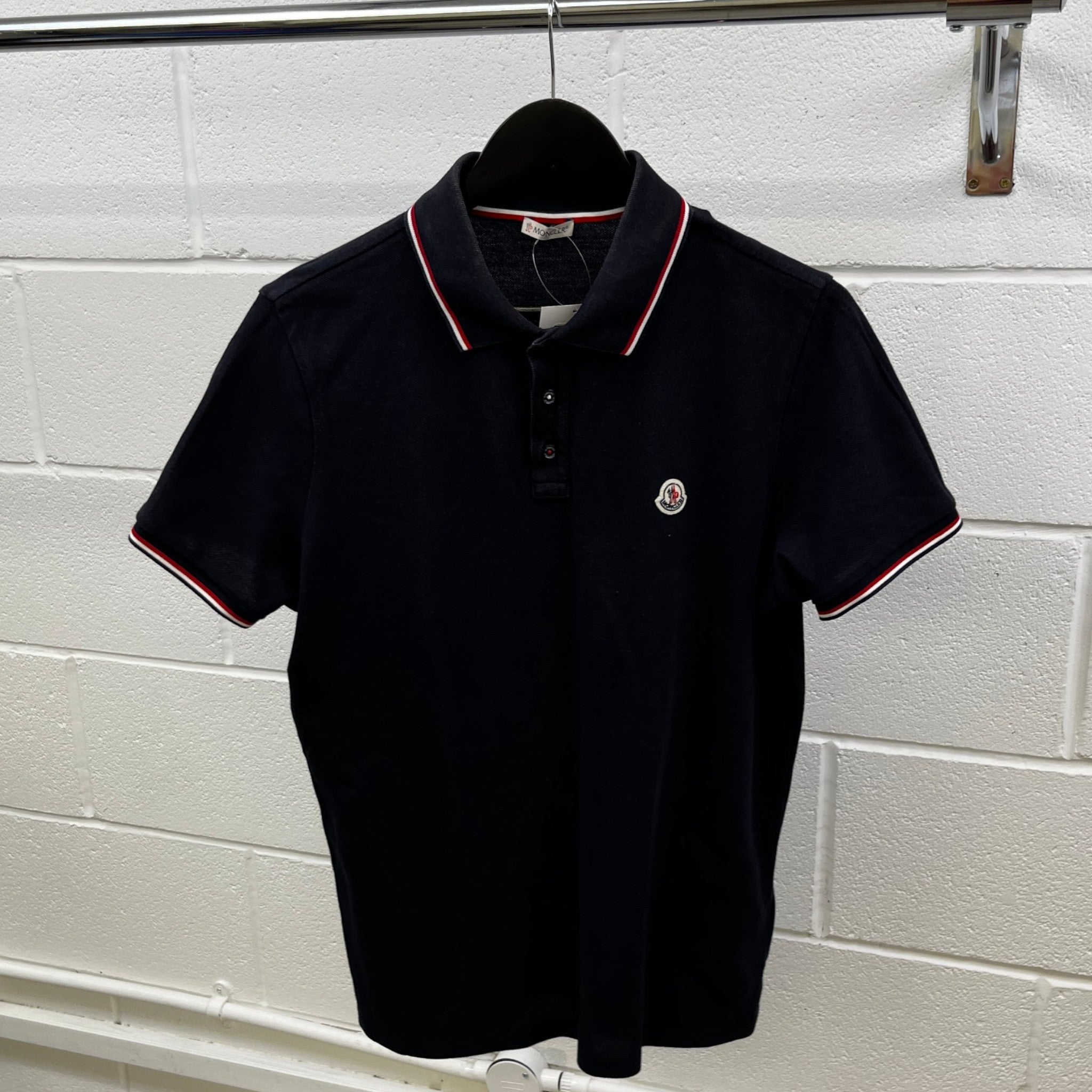 Men's Maglia Polo Shirt Navy Size L