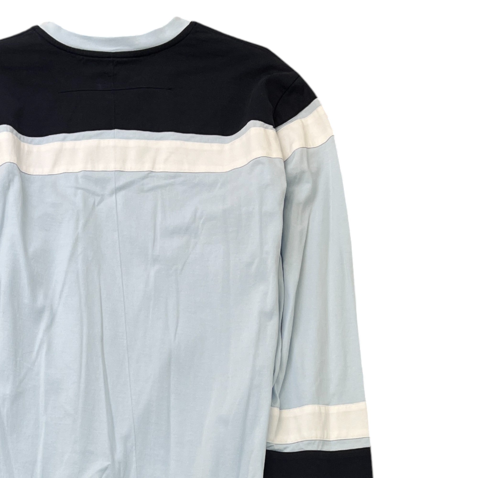 Men's Embroidered Star Long Sleeve T-Shirt Blue Size S