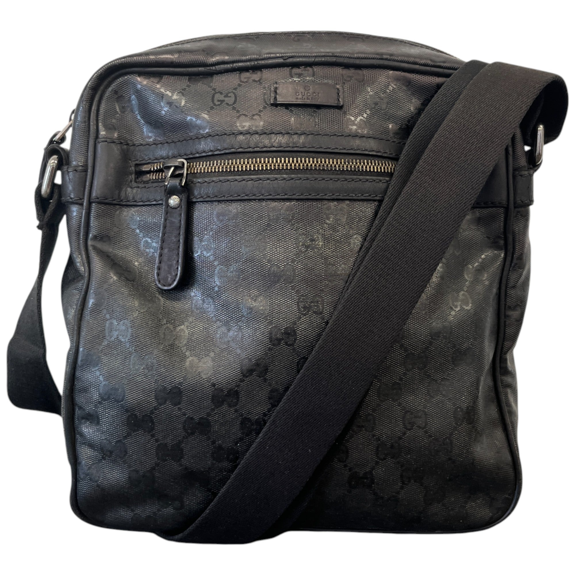 Men's Gg Imprime Messenger Bag Black