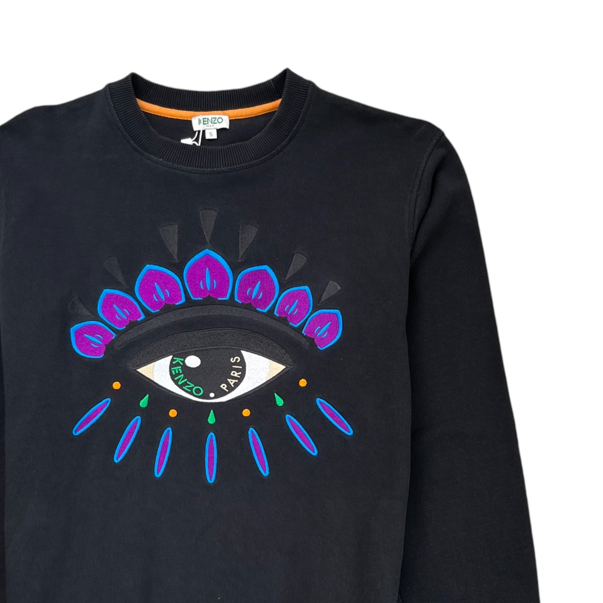 Men's Embroidered Eye Sweatshirt Black Size S