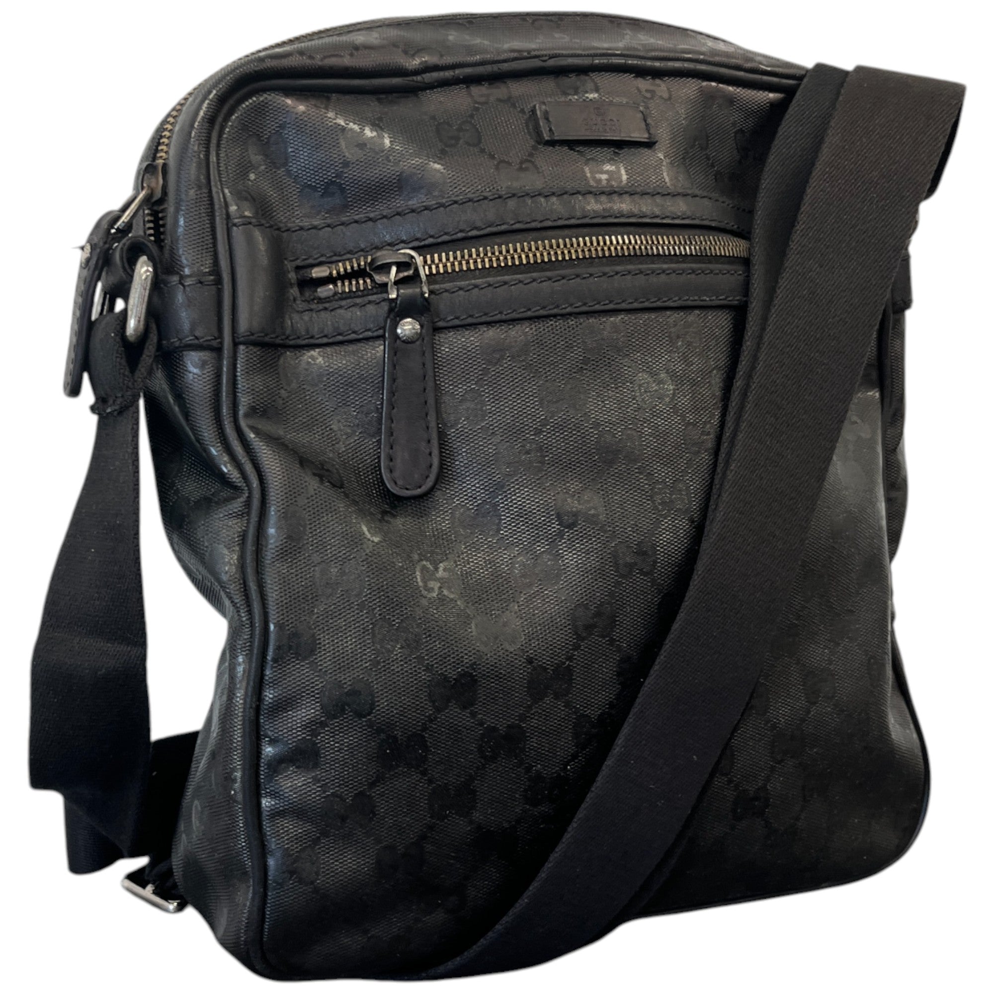 Men's Gg Imprime Messenger Bag Black