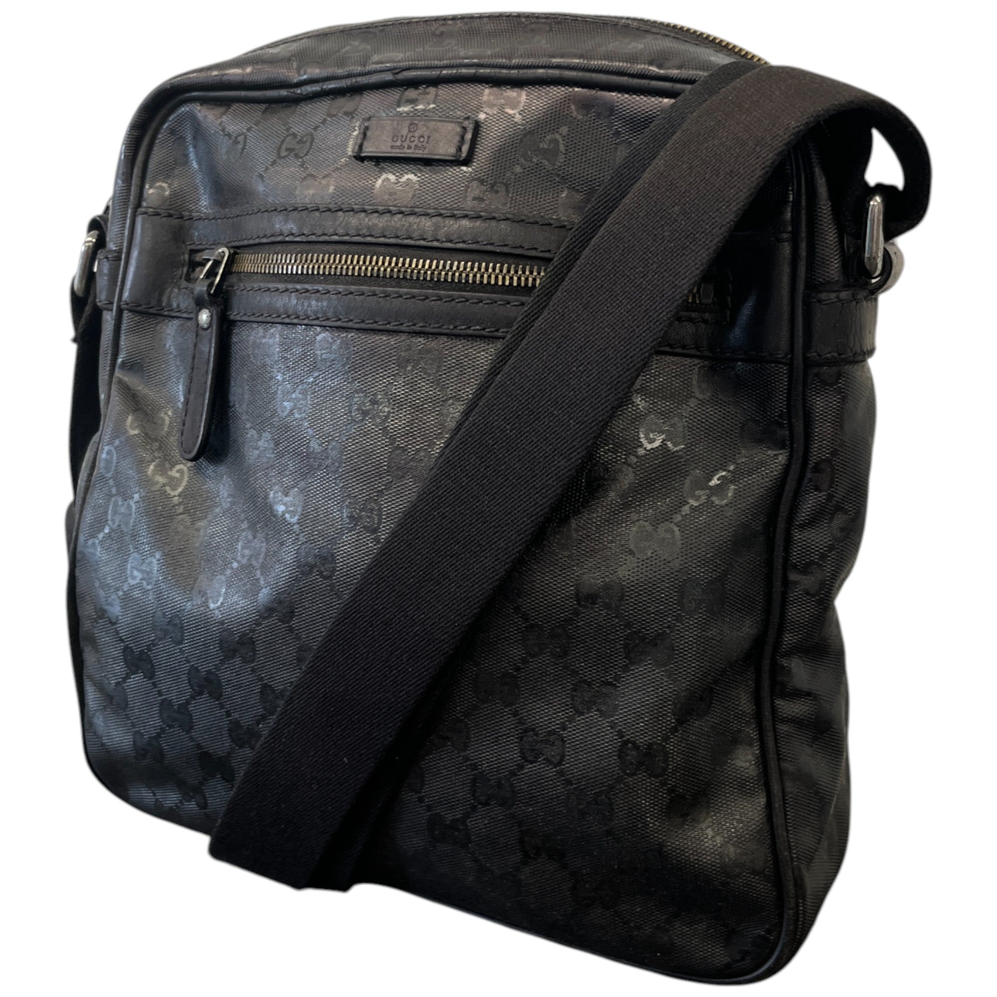 Men's Gg Imprime Messenger Bag Black