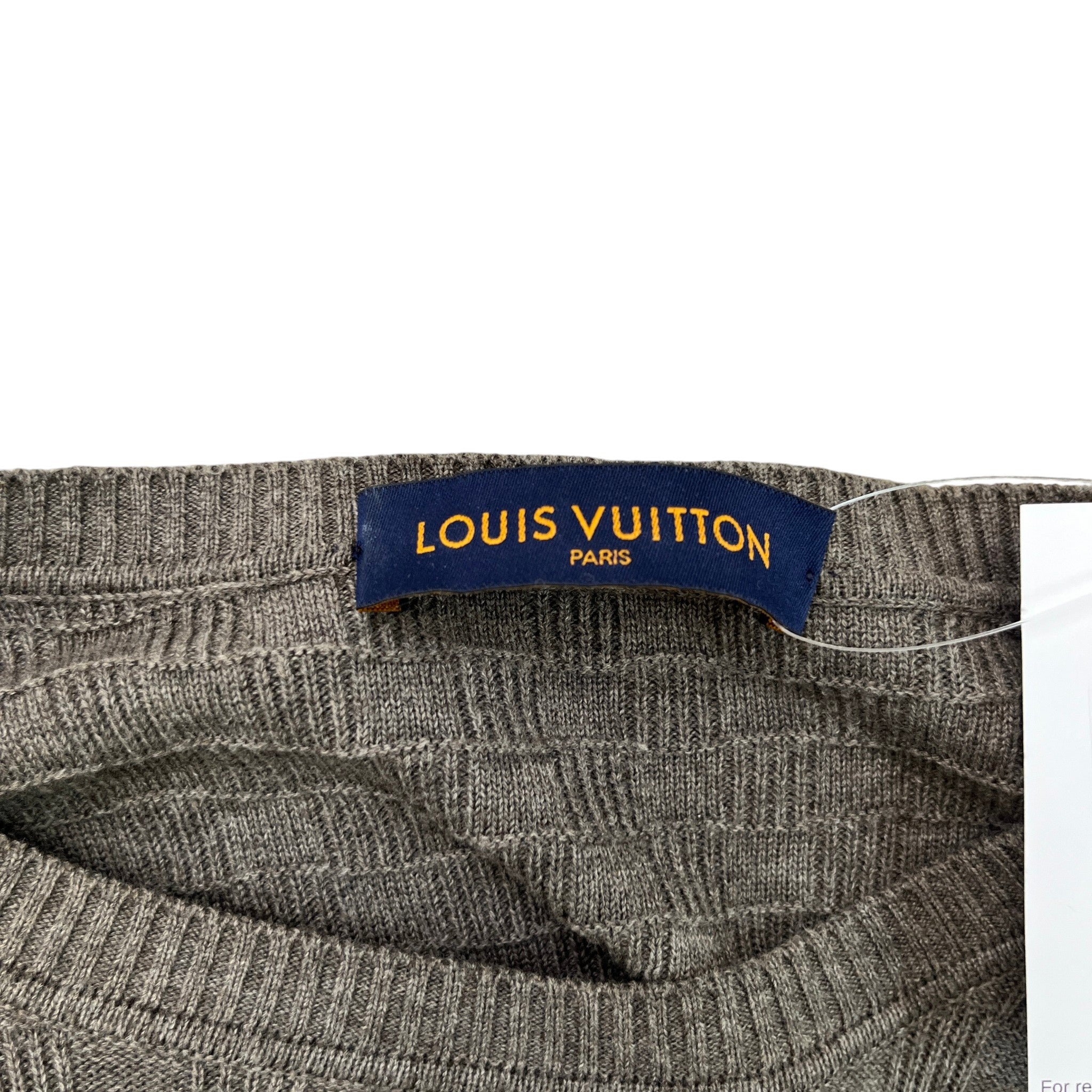 Men's Crewneck Damier Jumper Grey Size S