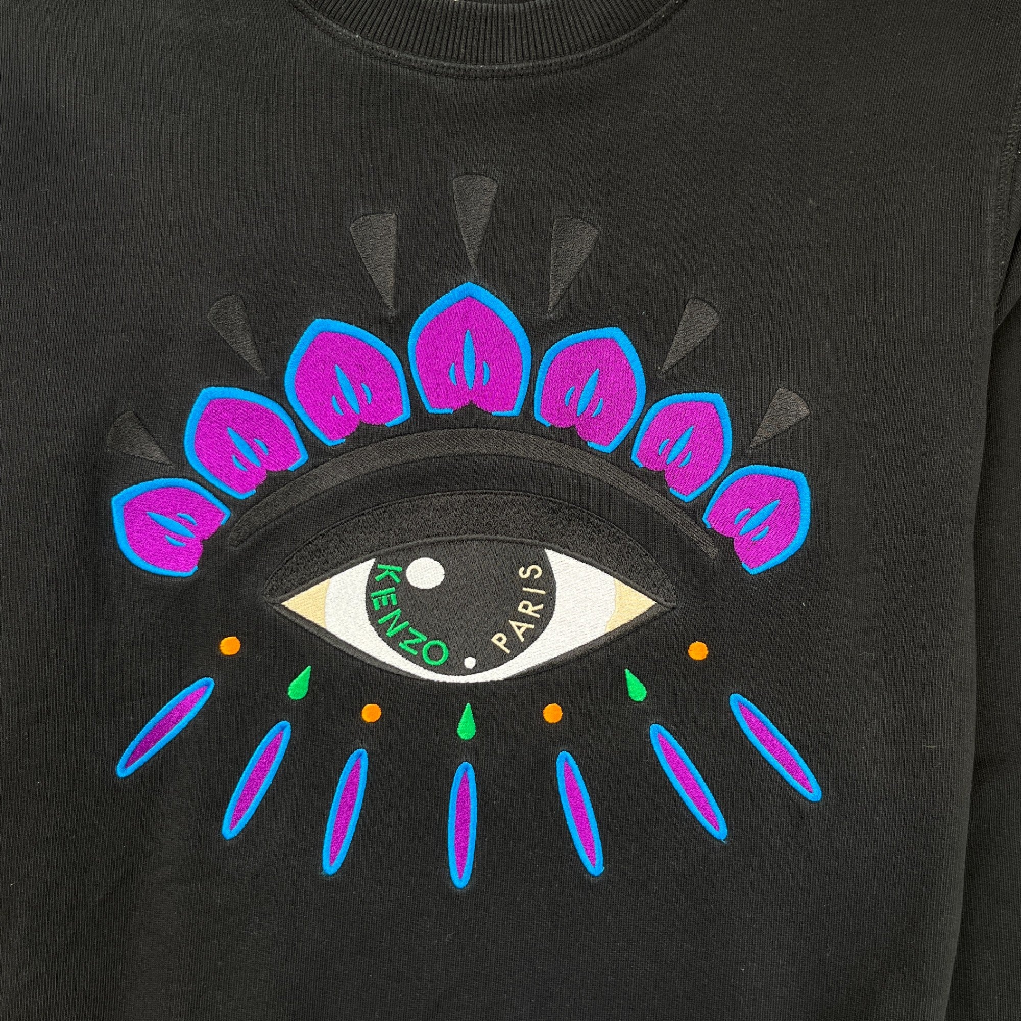 Men's Embroidered Eye Sweatshirt Black Size S
