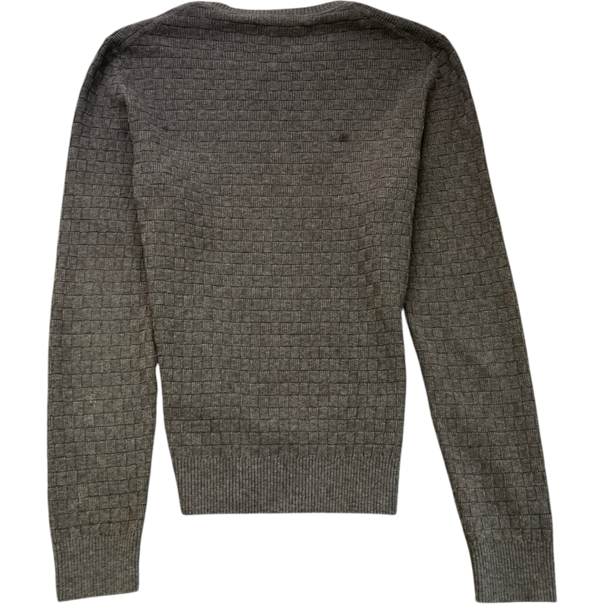 Men's Crewneck Damier Jumper Grey Size S