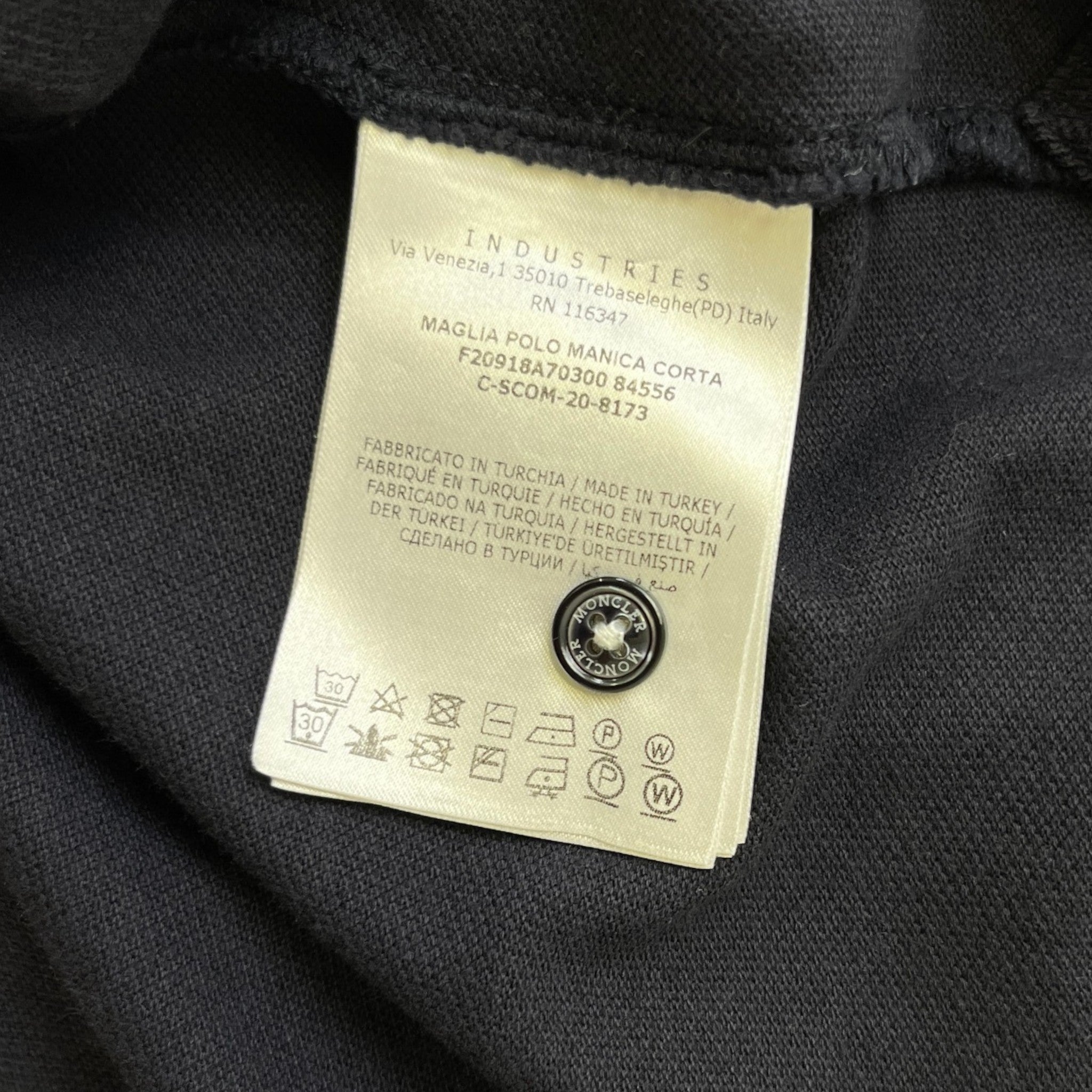 Men's Maglia Polo Shirt Navy Size L