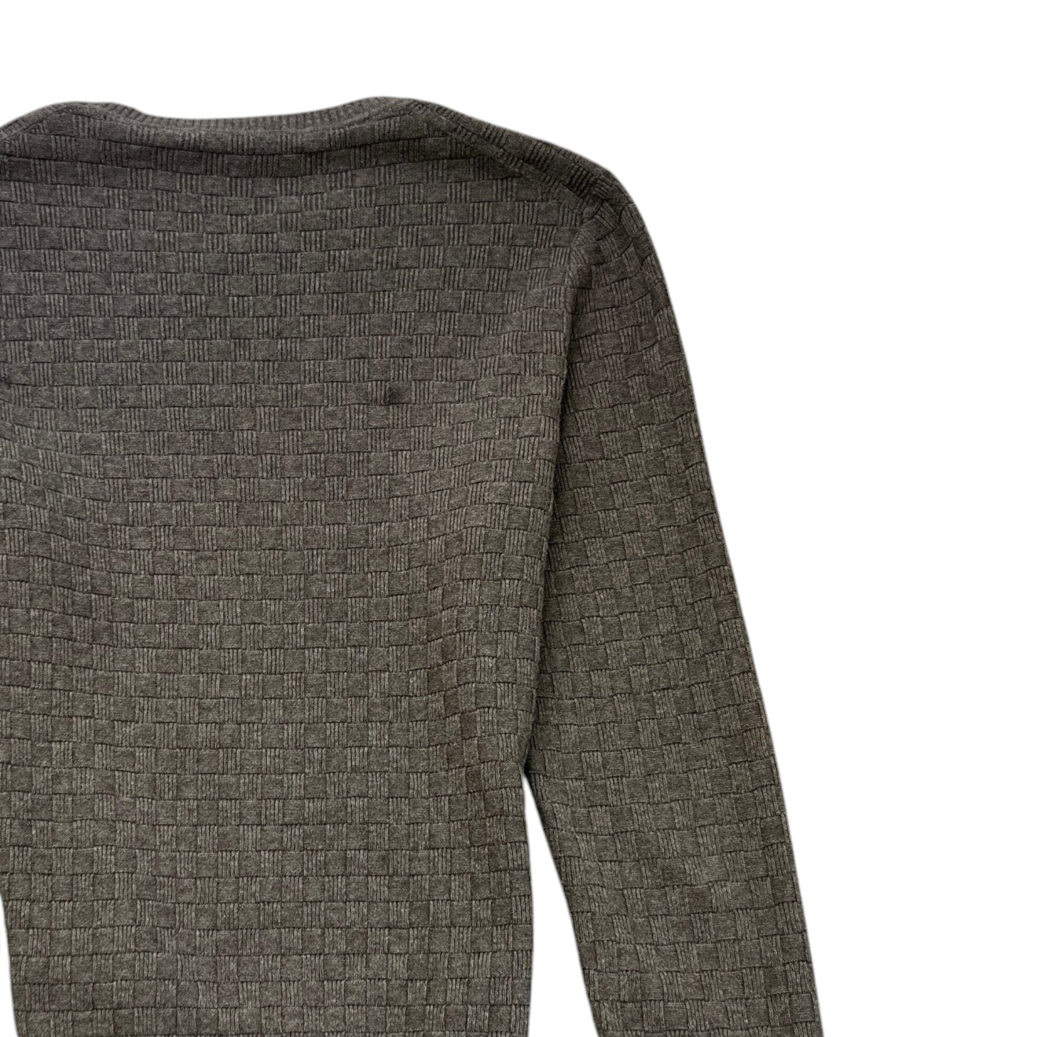 Men's Crewneck Damier Jumper Grey Size S