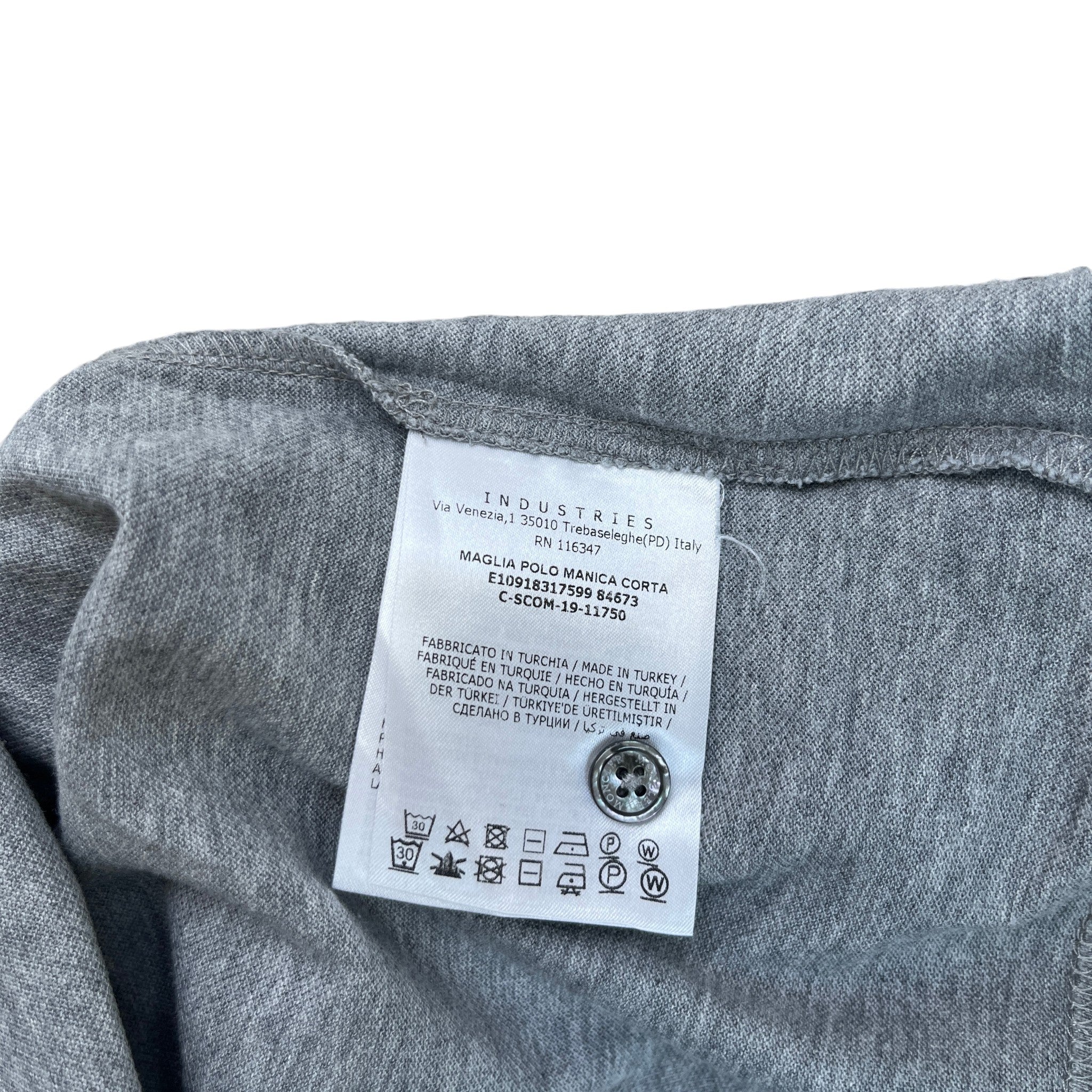 Men's Maglia Polo Shirt Grey Size S