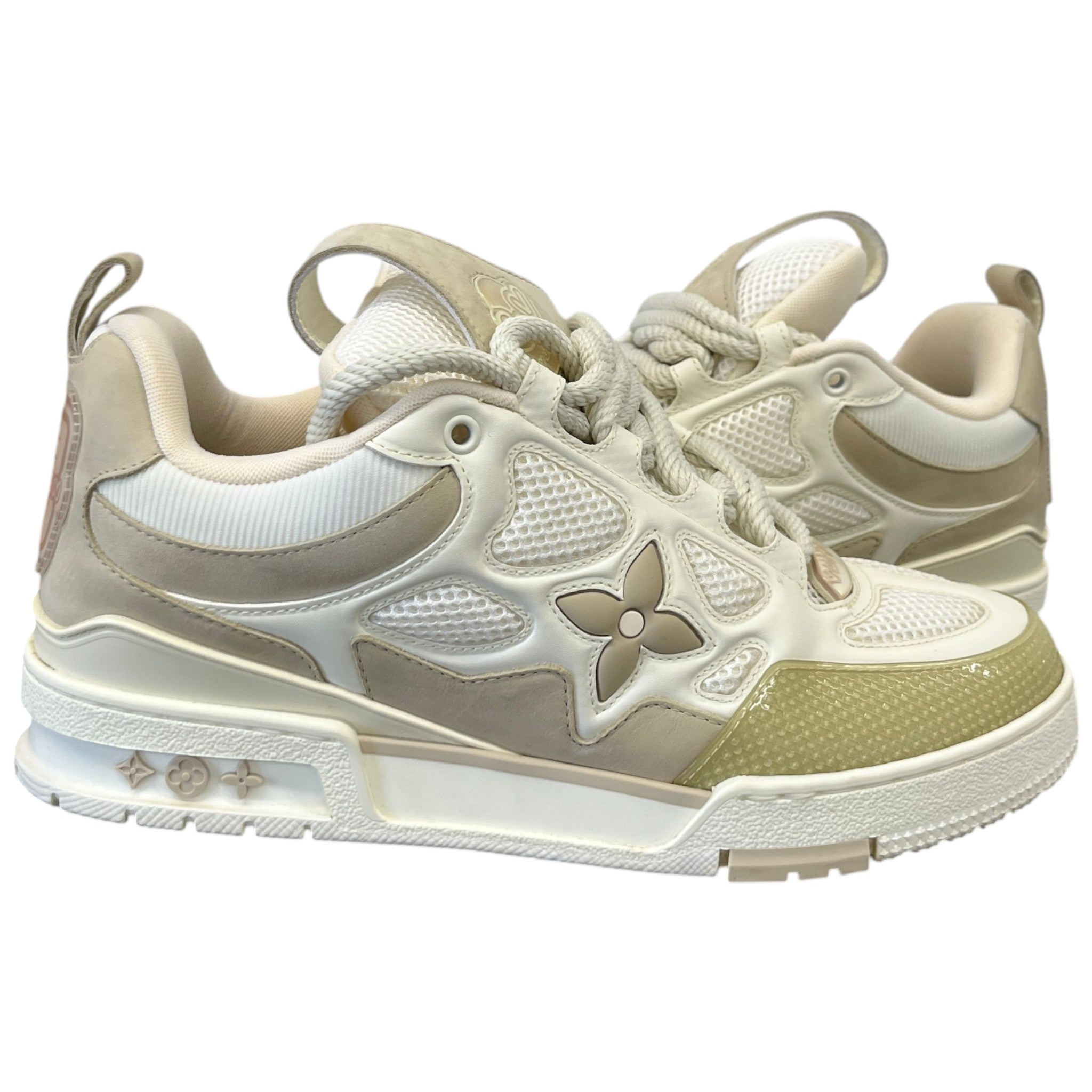 Men's Lv Skate Low Trainers White Size EU 42 / UK 8
