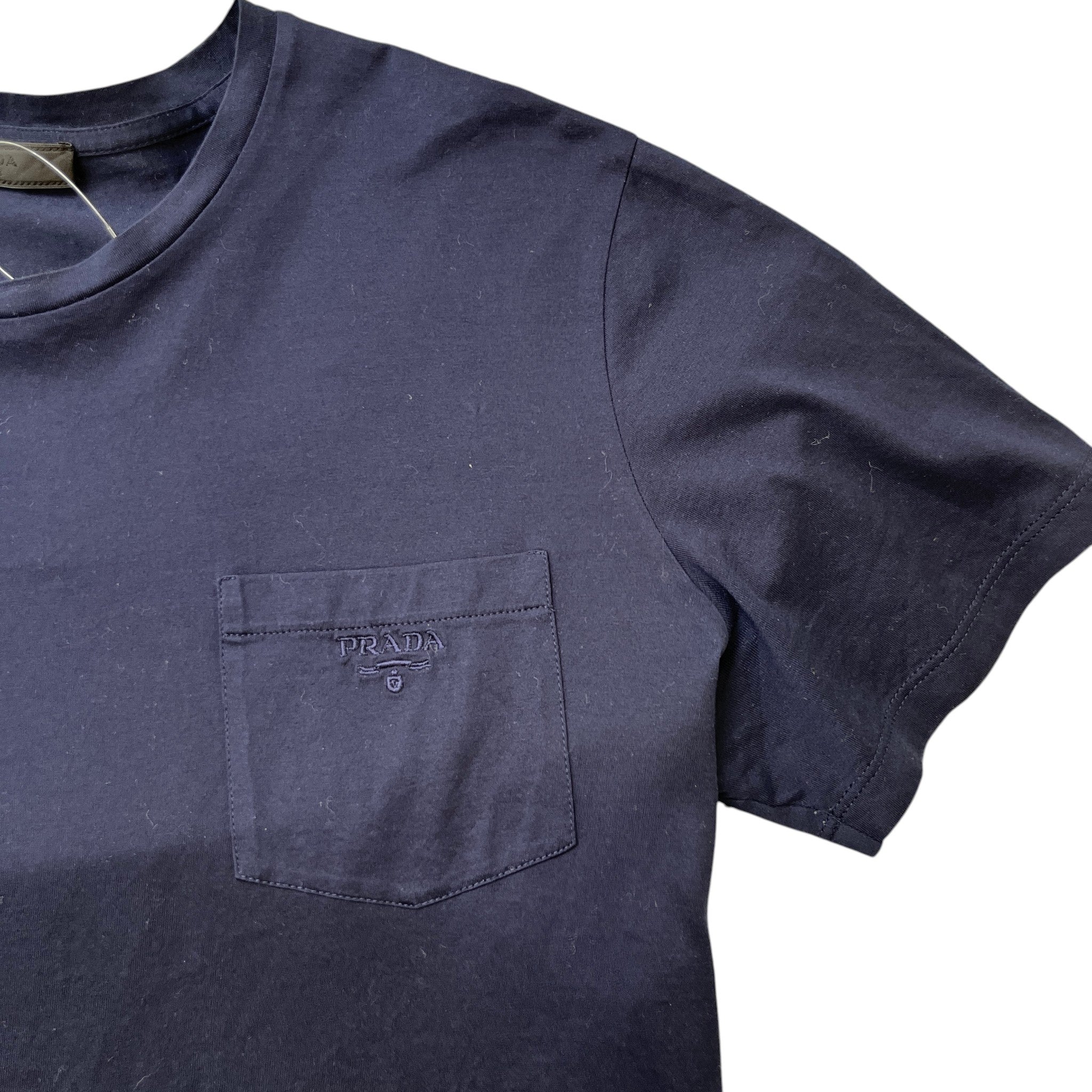 Men's Embroidered Logo T-Shirt Navy Size M