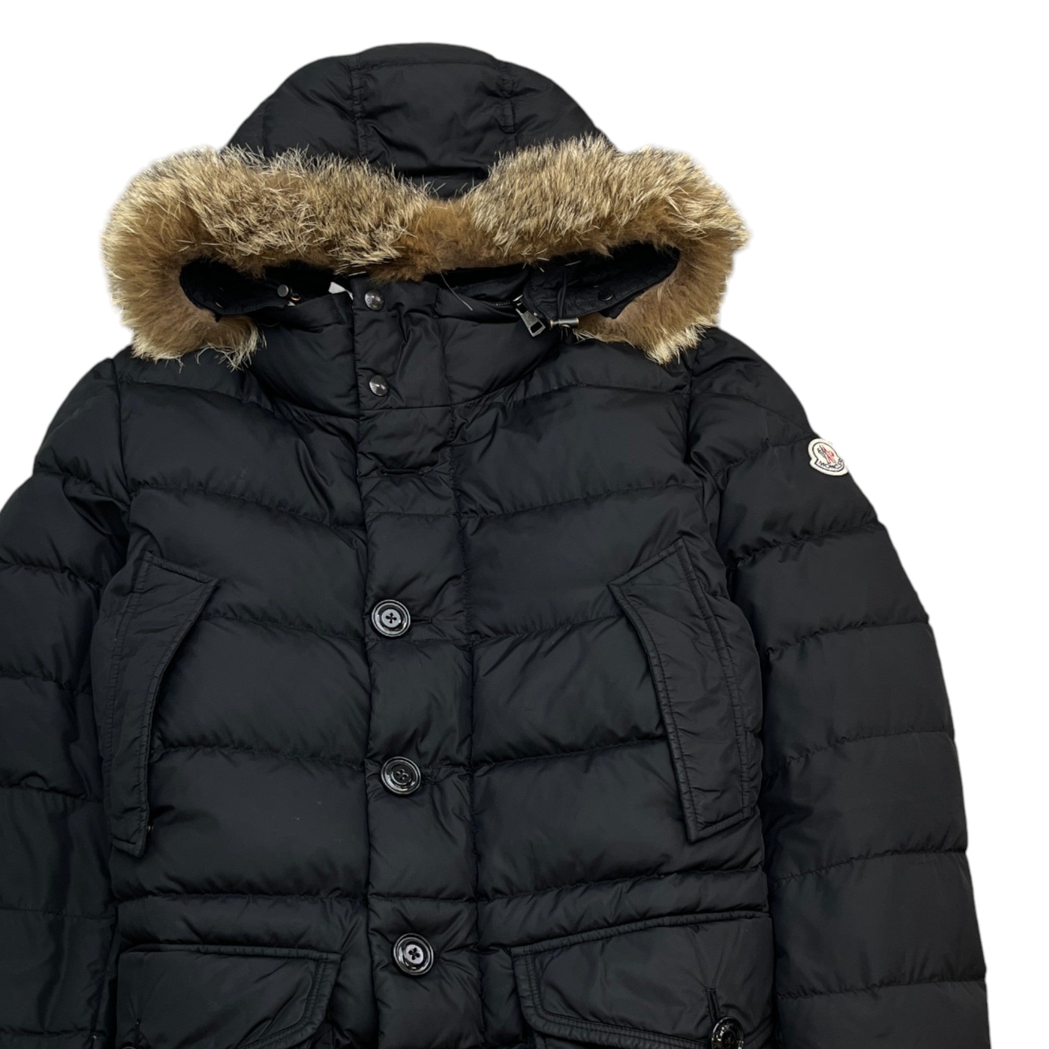 Men's Cluny Hooded Down Jacket Black Size 2 / M