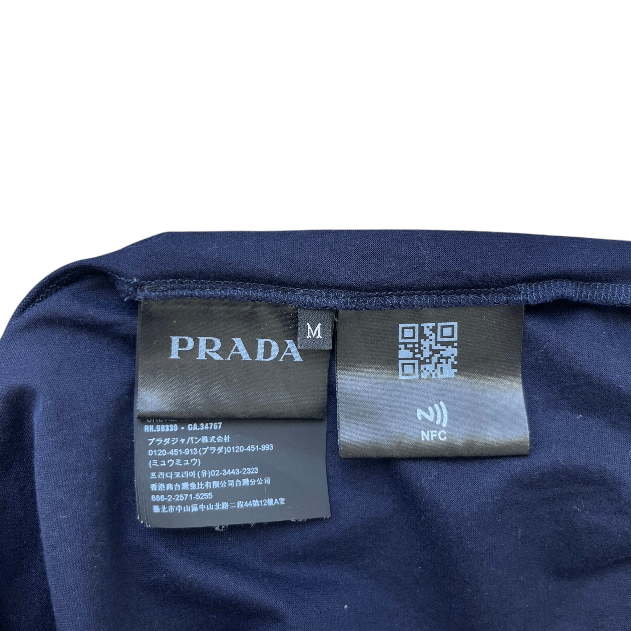 Men's Embroidered Logo T-Shirt Navy Size M