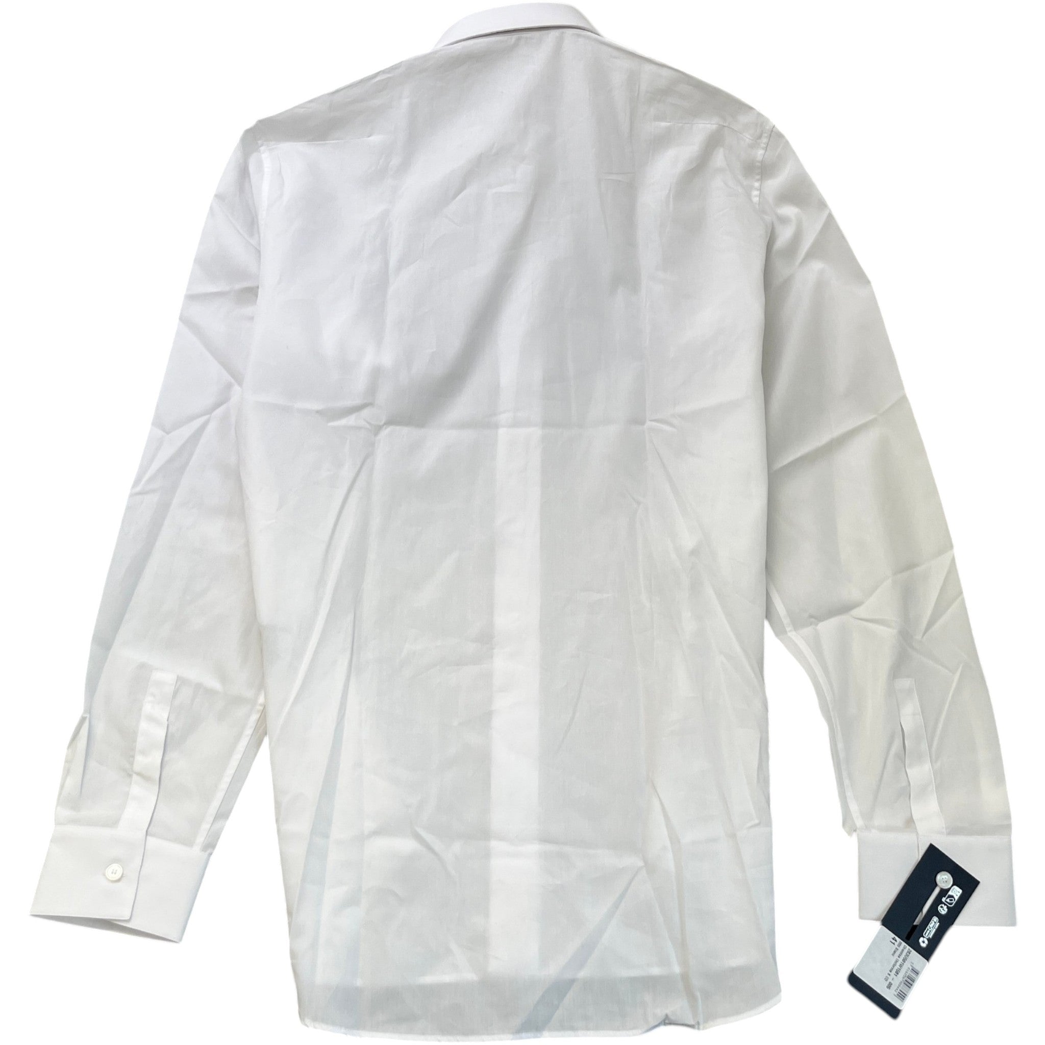 Men's Logo Embroidered Long Sleeve Shirt White Size M