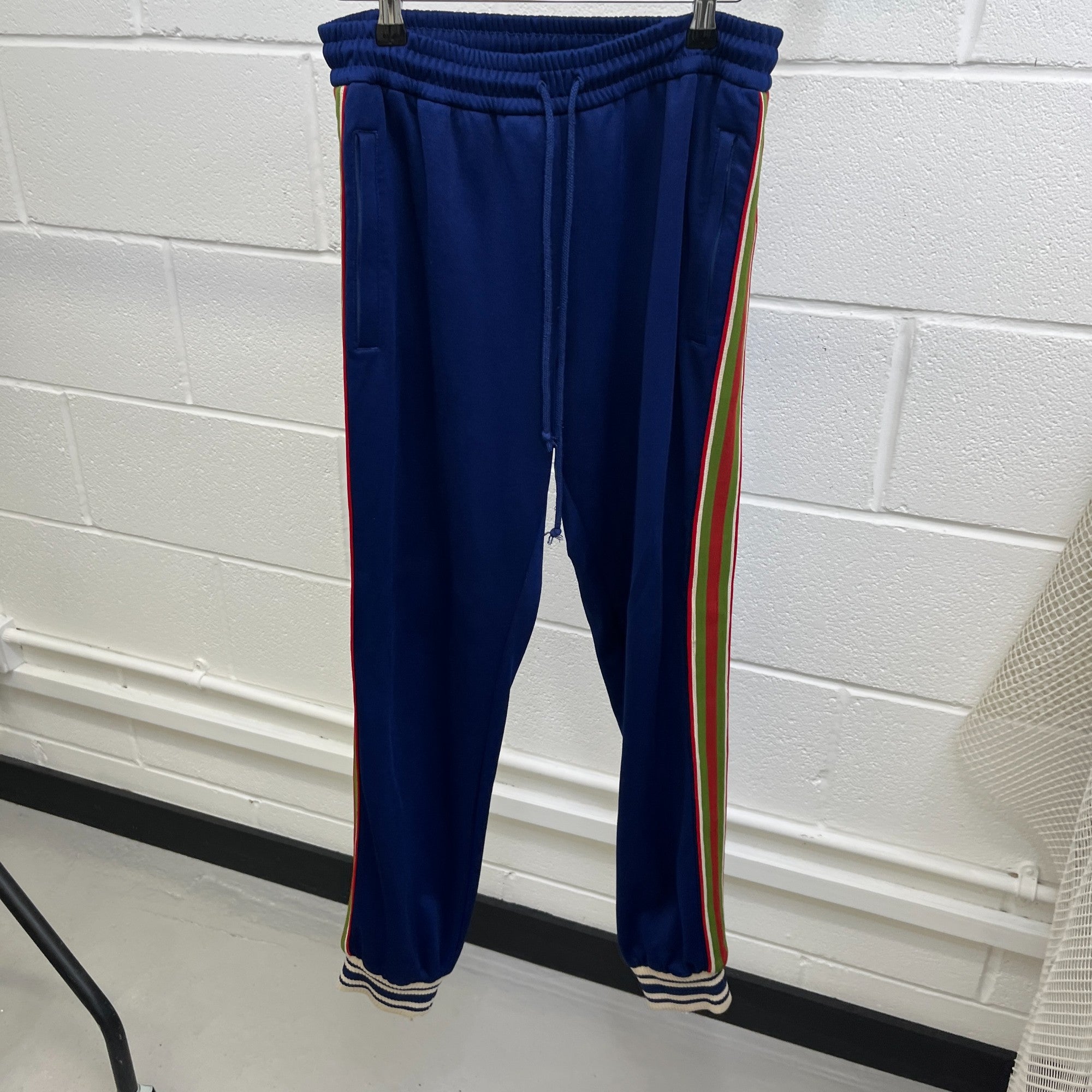 Men's Tape Logo Joggers Blue Size M